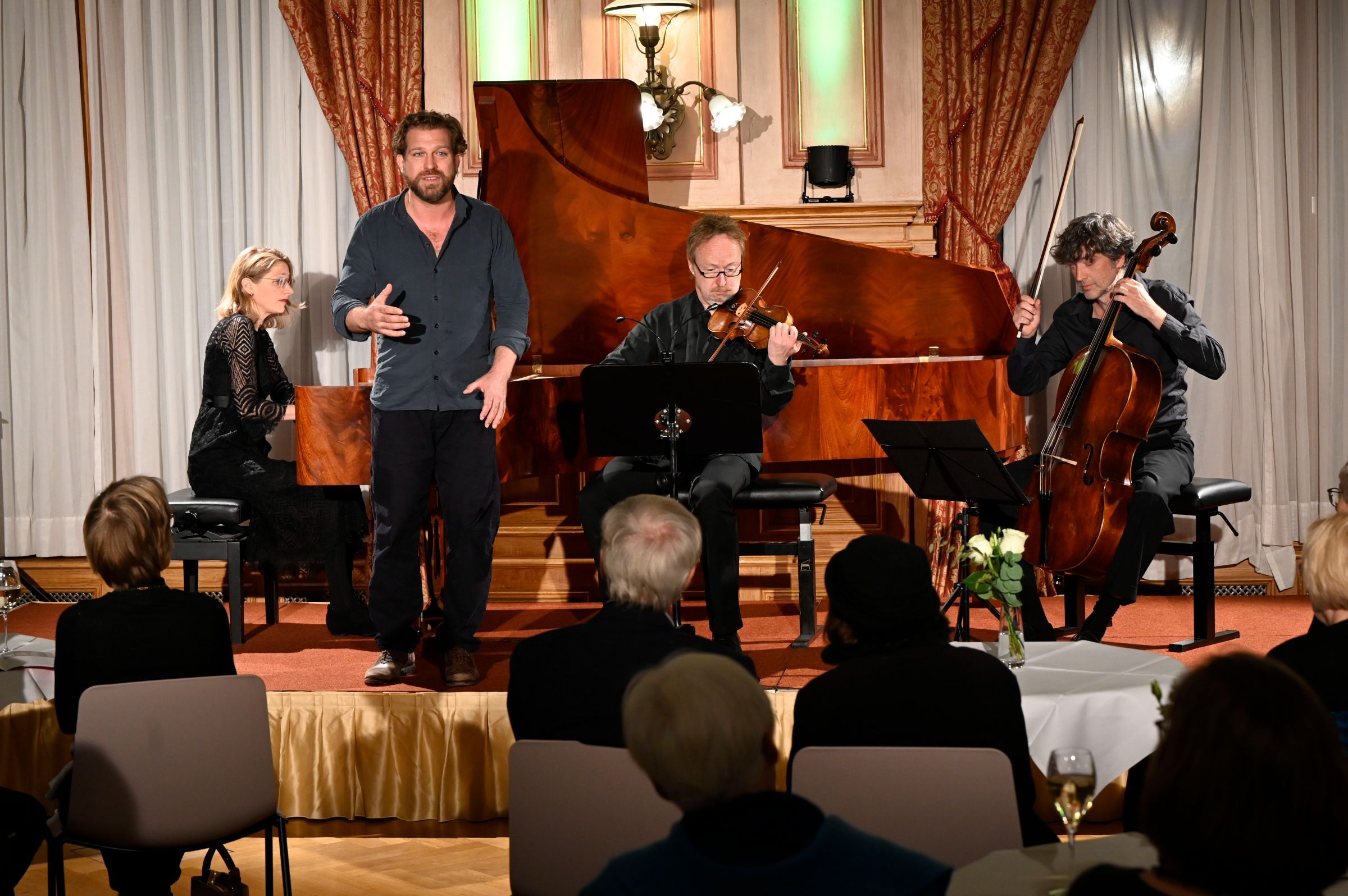 Schubertiade mit Els Biesemans, Julian Prégardien, Daniel Sepec und Christoph Dangel &copy; Andrea Kremper