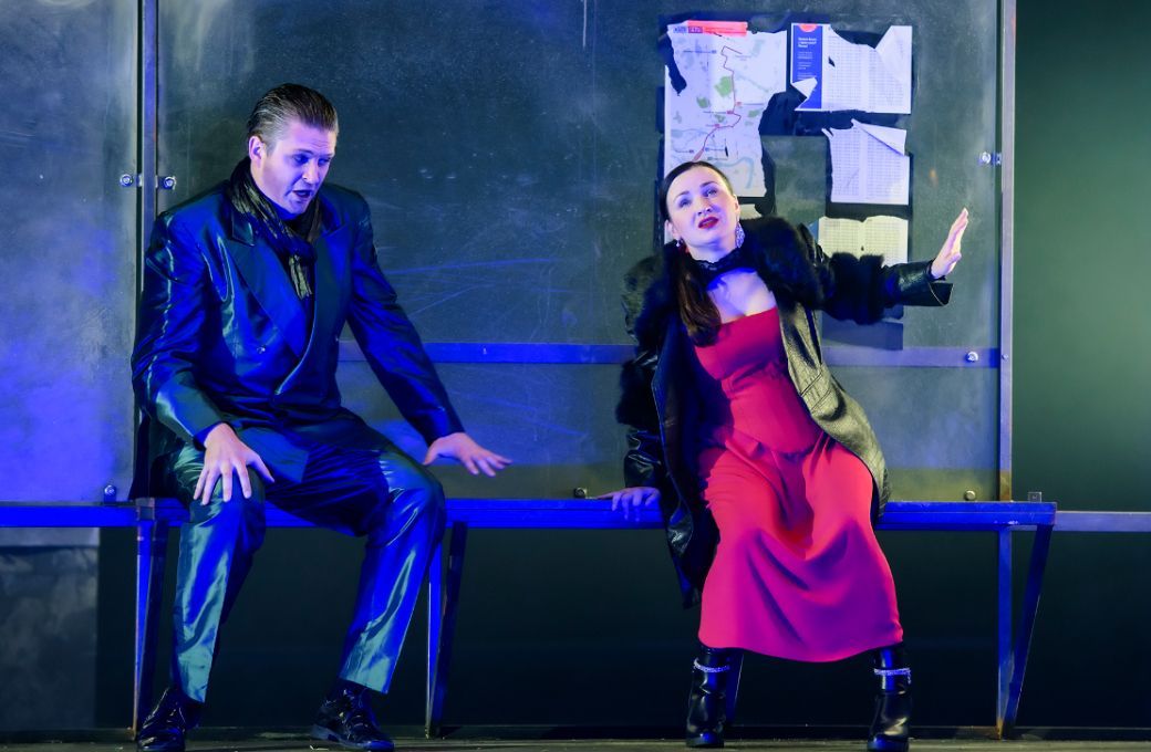 Samuel Hasselhorn (Eugen Onegin) und Tetiana Miyus (Tatjana) &copy; Bettina Stoess