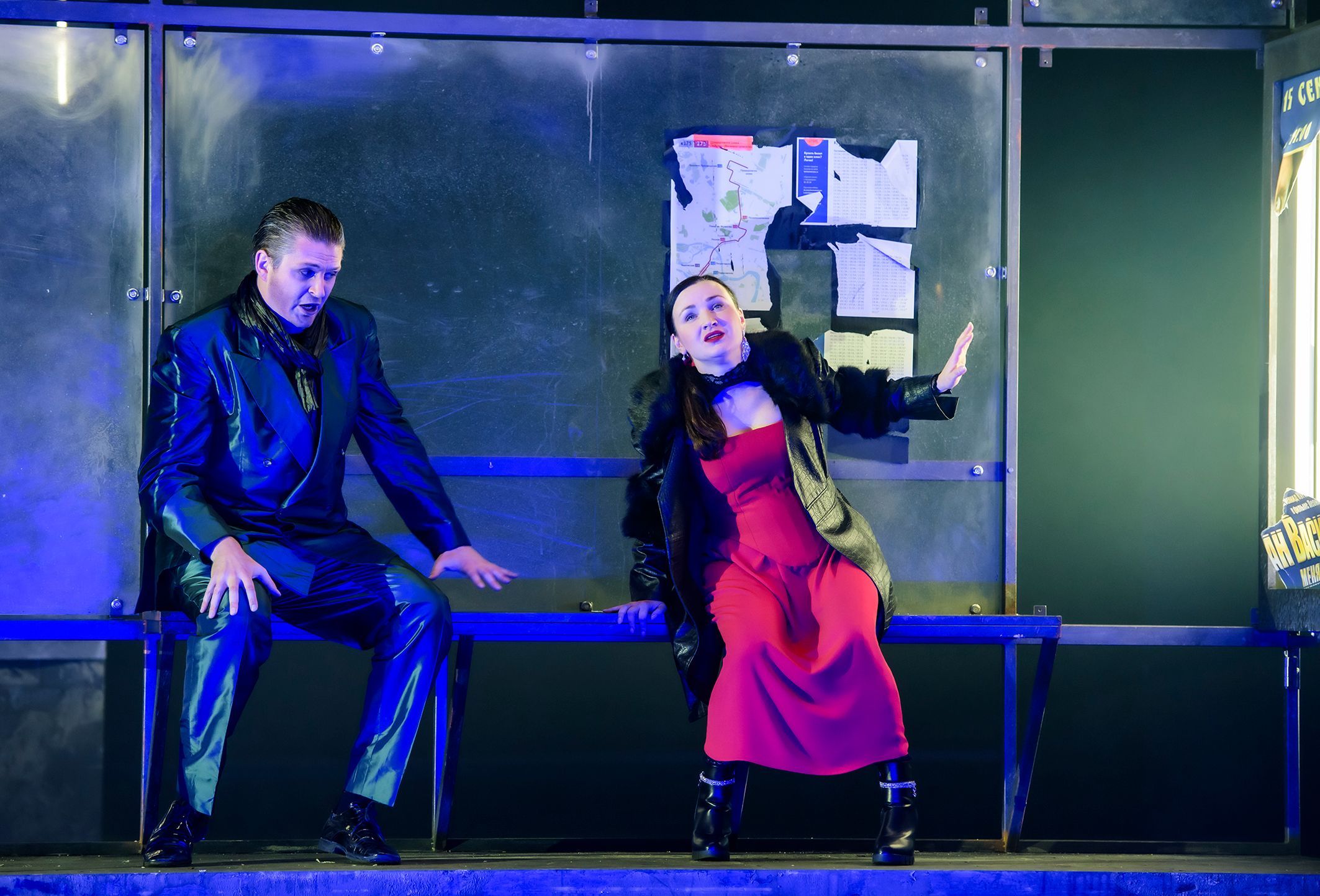 Samuel Hasselhorn (Eugen Onegin) und Tetiana Miyus (Tatjana) &copy; Bettina Stoess