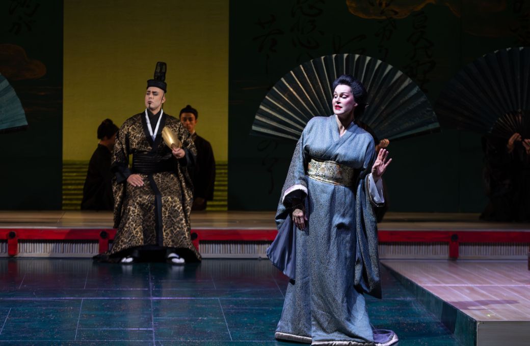 Mat&iacute;as Moncada (Bonzo), Kristine Opolais (Cio-Cio-San) &copy; Miguel Barreto | Auditorio de Tenerife