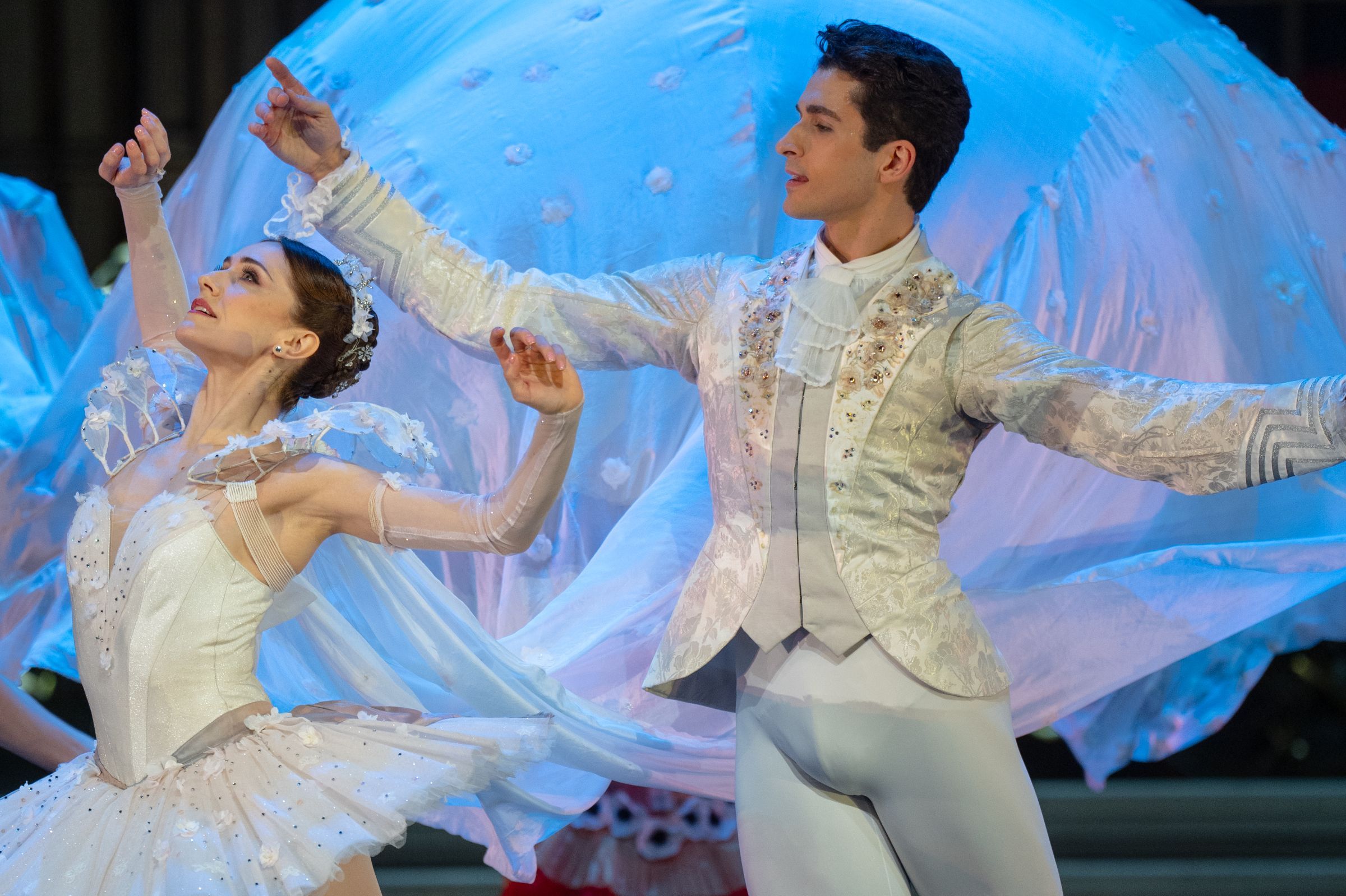 Marianela Nuñez as Cinderella and Reece Clarke as the Prince in Ashton's <i>Cinderella</i> &copy; Andrej Uspenski