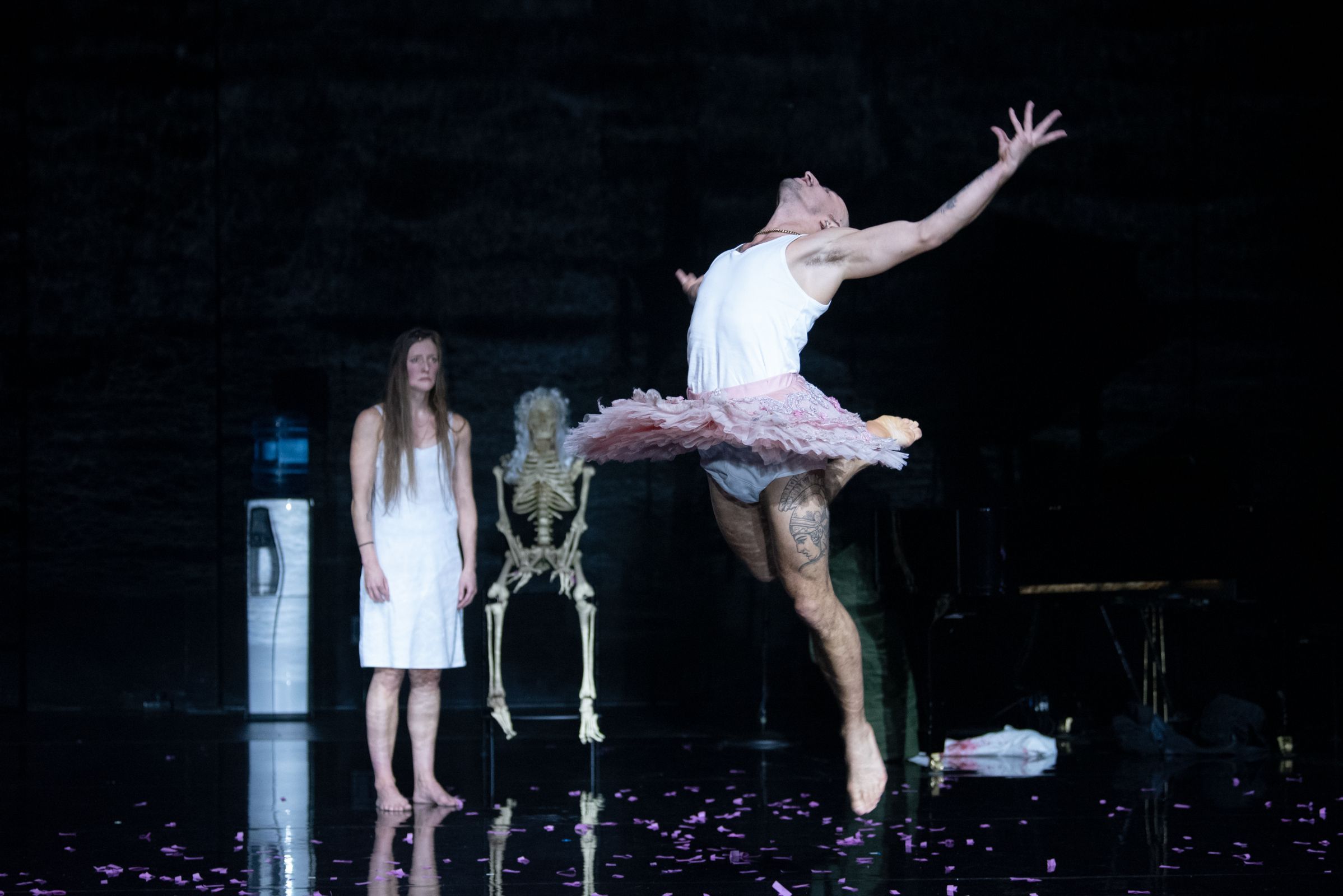 Hannah Shepherd as Medea and Jean Daniel Broussé as Hades in Ben Duke's <i>Ruination</i> © Camilla Greenwell