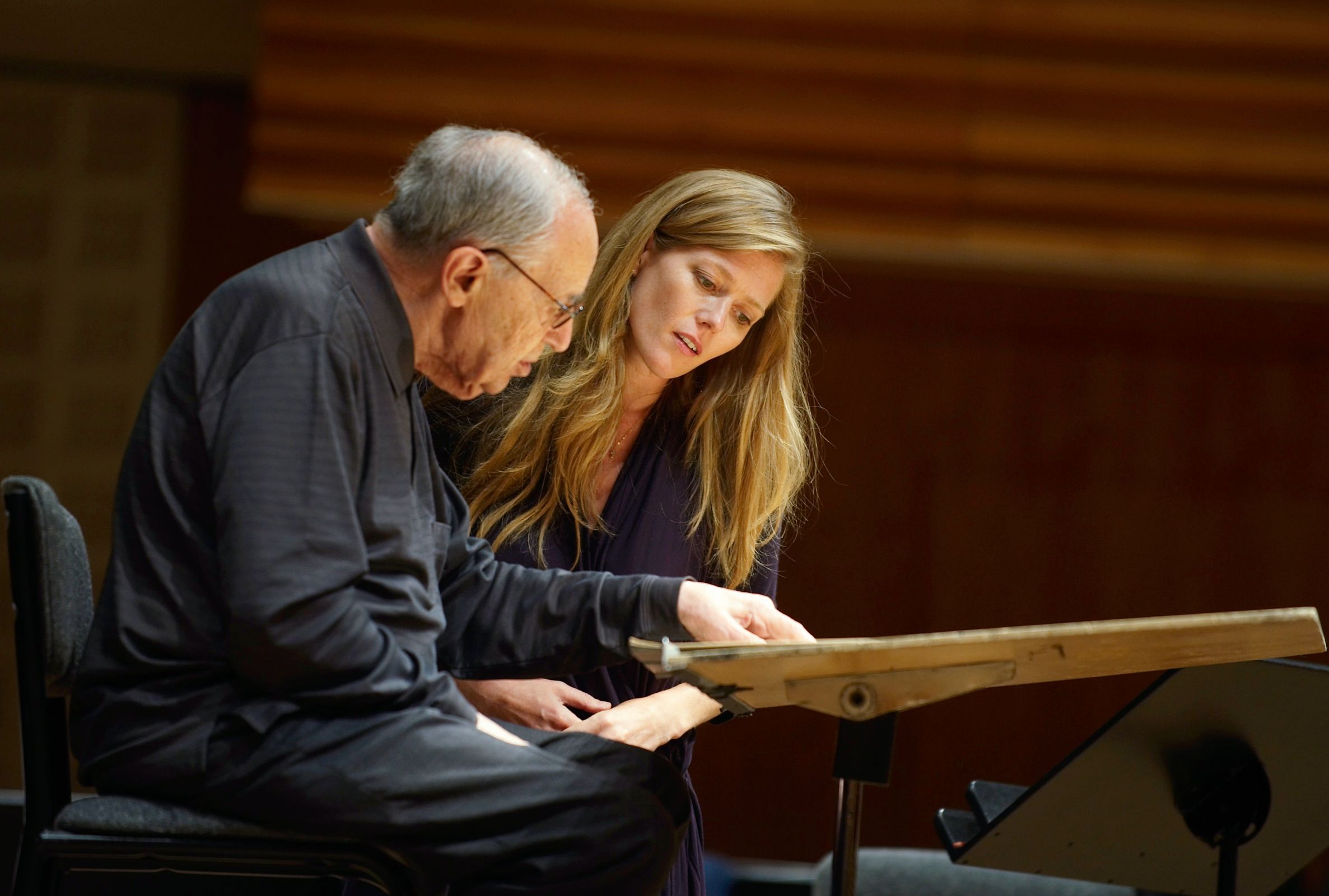 Pierre Boulez and Barbara Hannigan © Jean Radel