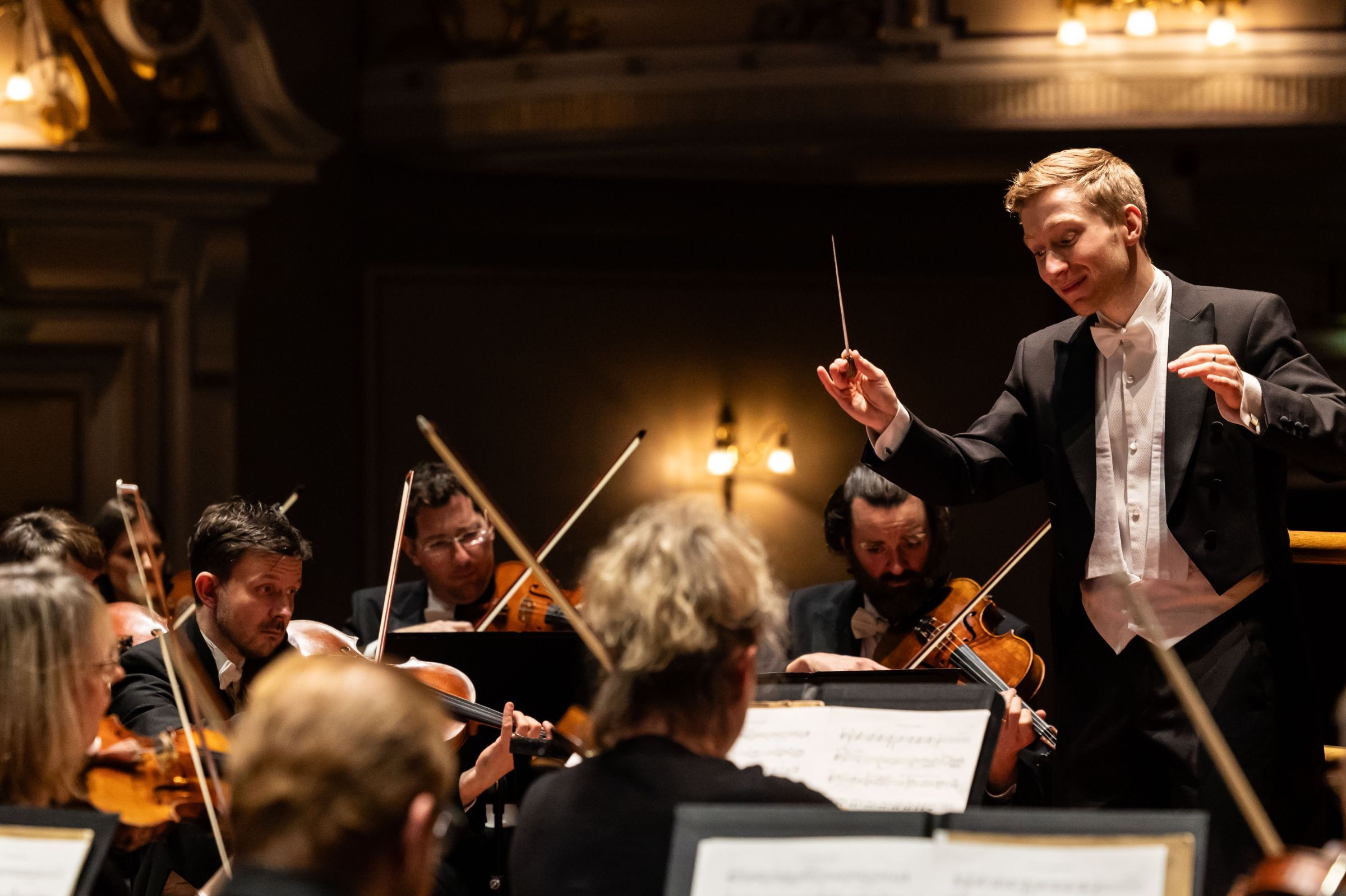 Patrick Hahn conducts the Royal Scottish National Orchestra &copy; Sally Jubb