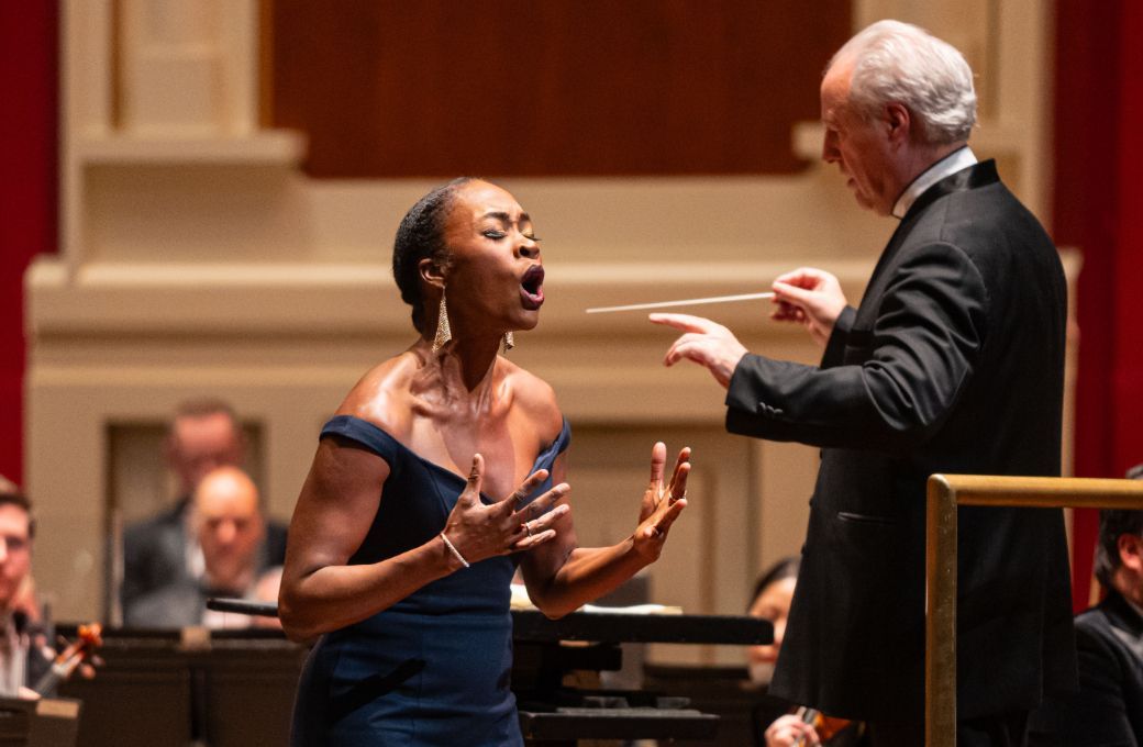 Jeanine De Bique and Manfred Honeck © Josh Milteer | Pittsburgh Symphony Orchestra