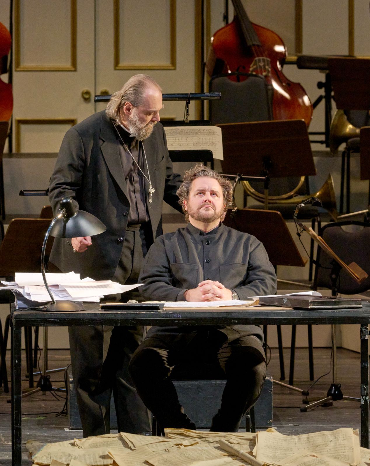 Wolfgang Koch (Carlo Borromeo) und Michael Spyres (Palestrina) © Wiener Staatsoper | Michael Pöhn