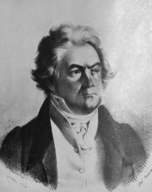 Portrait of Beethoven,1824 &copy; By Johann Stephan Decker (public domain)