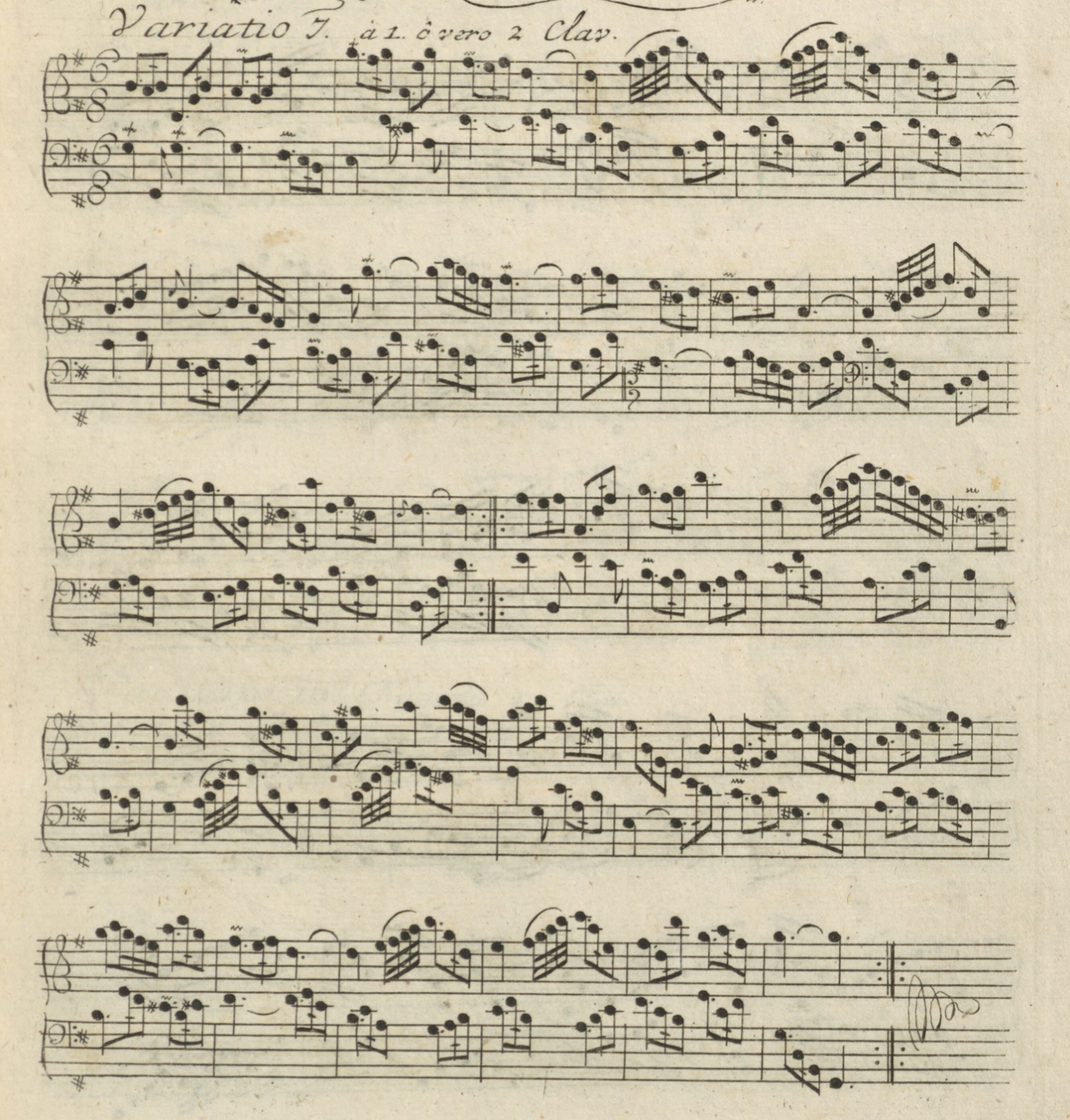 Variation 7 from the Goldberg Variations: a Gigue © First edition (Nuremburg: Balthasar Schmid, c.1741)