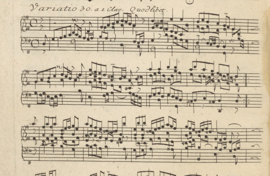 The Goldbergs’ final variation: the Quodlibet © First edition (Nuremburg: Balthasar Schmid, c.1741)