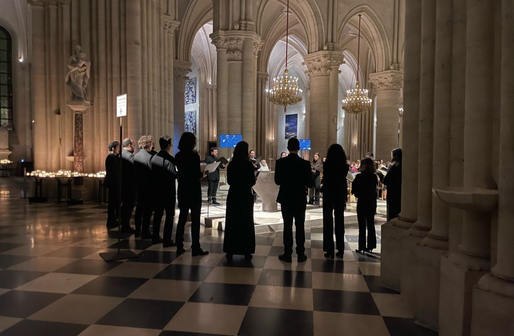 La Maîtrise Notre-Dame de Paris dans la cathédrale &copy; Msndp