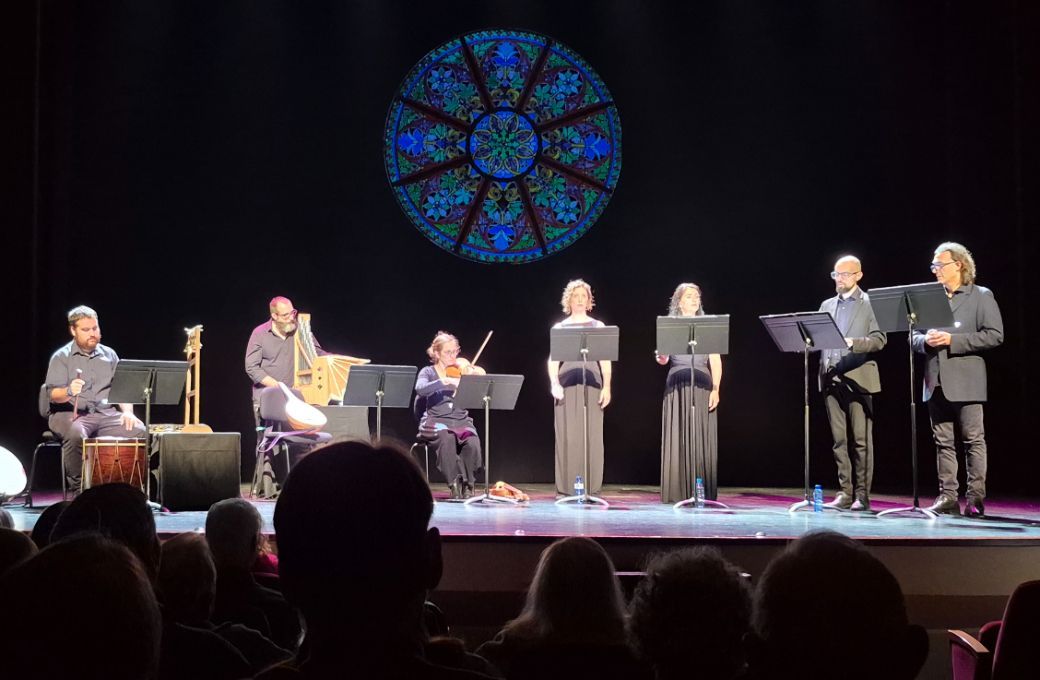 Los solistas Laia Prat, Assumpta Cumí, Carles Prat, Tomàs Maxé y el conjunto Locus Desesperatus &copy; Juventudes Musicales de Sabadell