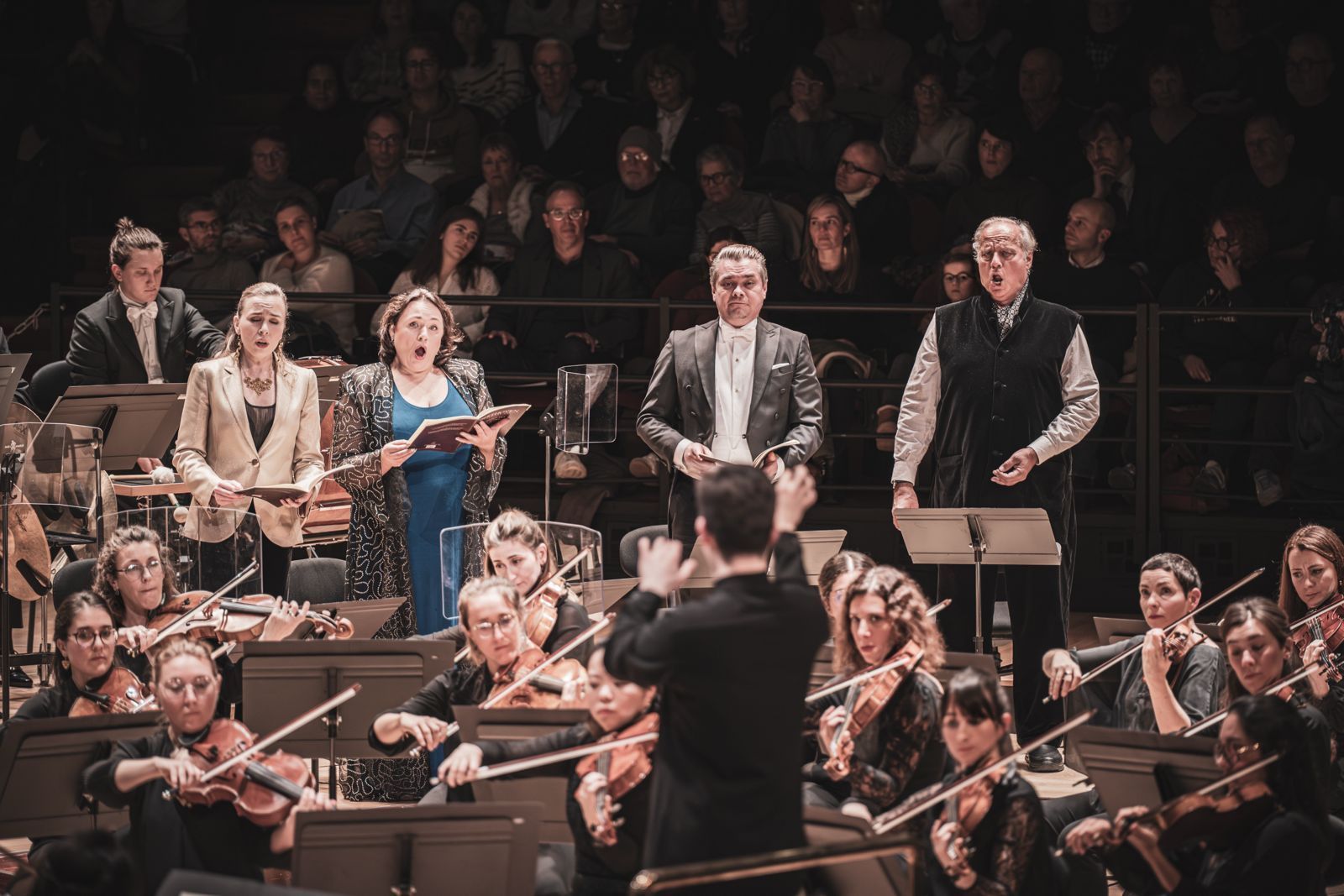 Elsa Dreisig, Tuija Knihtilä, Tuomas Katajala et Albert Dohmen © Romain Alcaraz