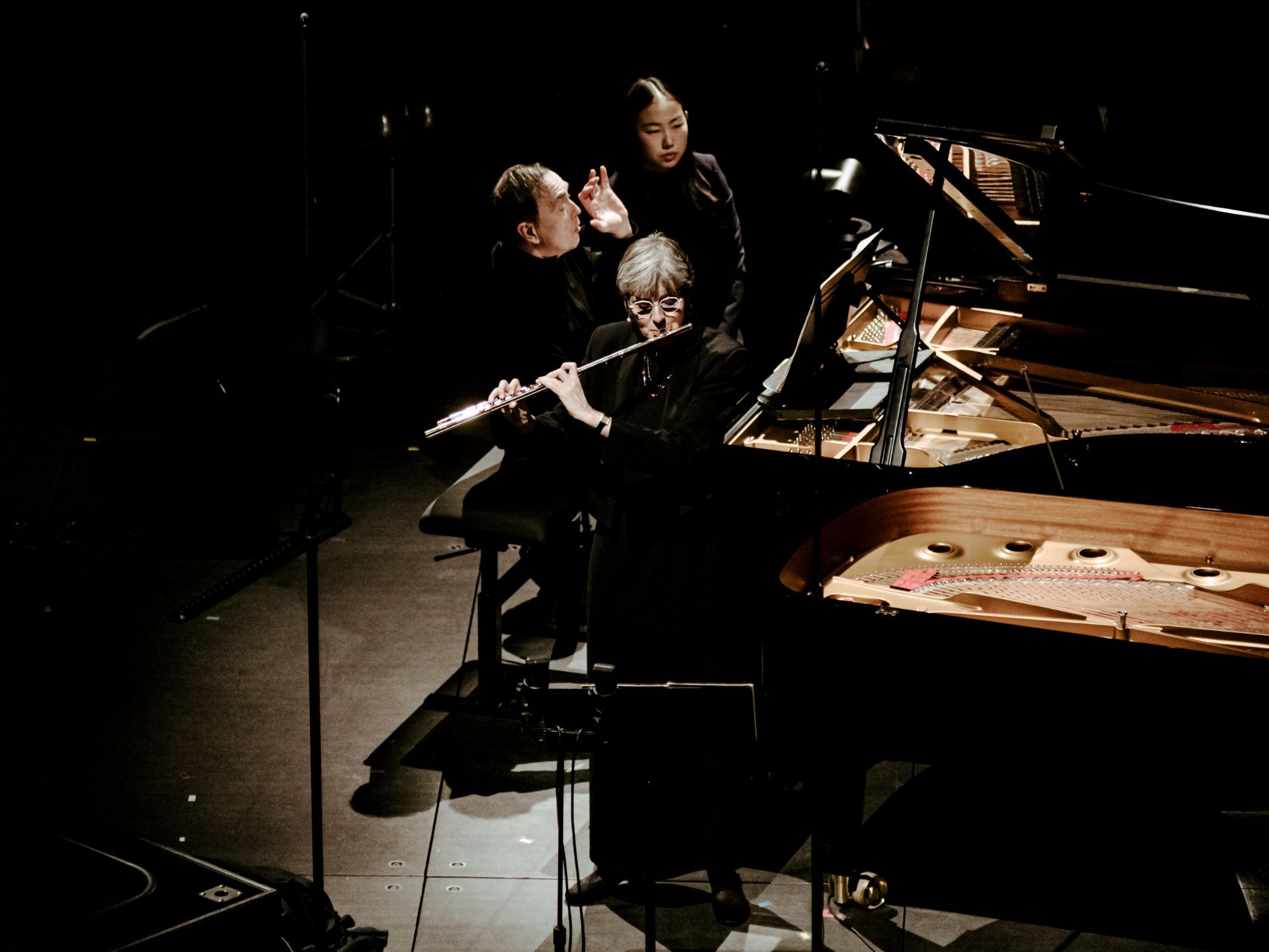 Emmanuelle Ophèle et Pierre-Laurent Aimard dans la <i>Sonatine</i> de Boulez &copy; Mathias Benguigui