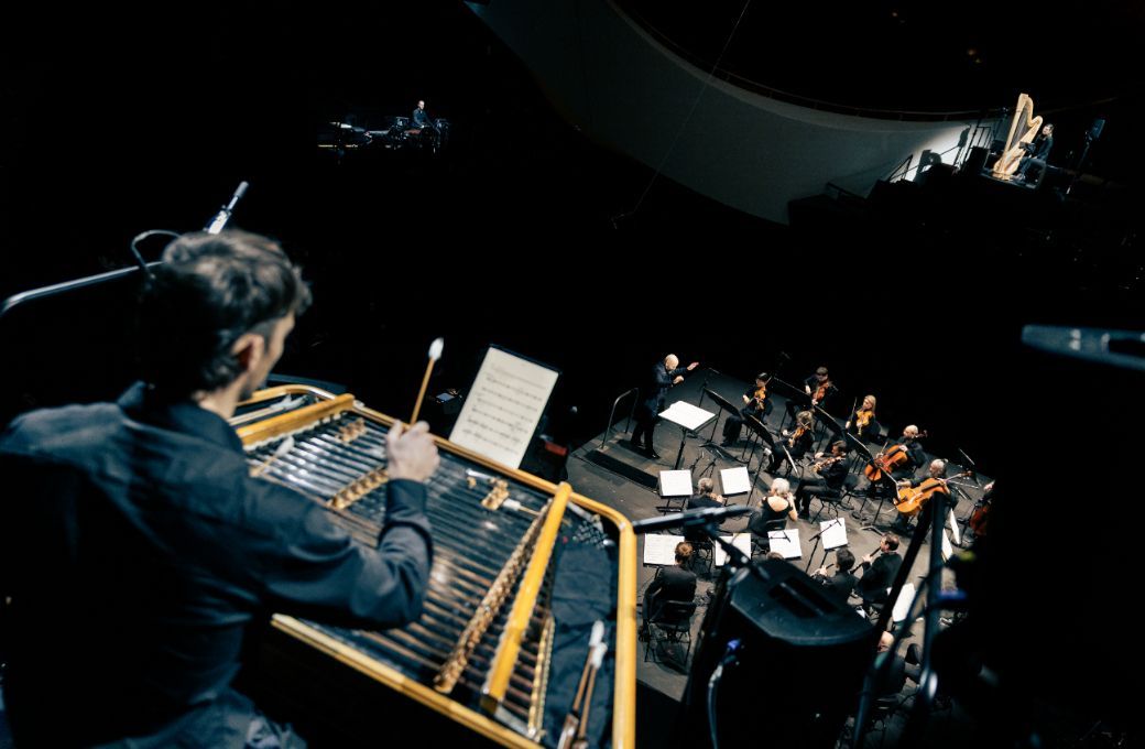 <i>R&eacute;pons</i> de Boulez, avec Aur&eacute;lien Gignoux au cymbalum &copy; Quentin Chevrier