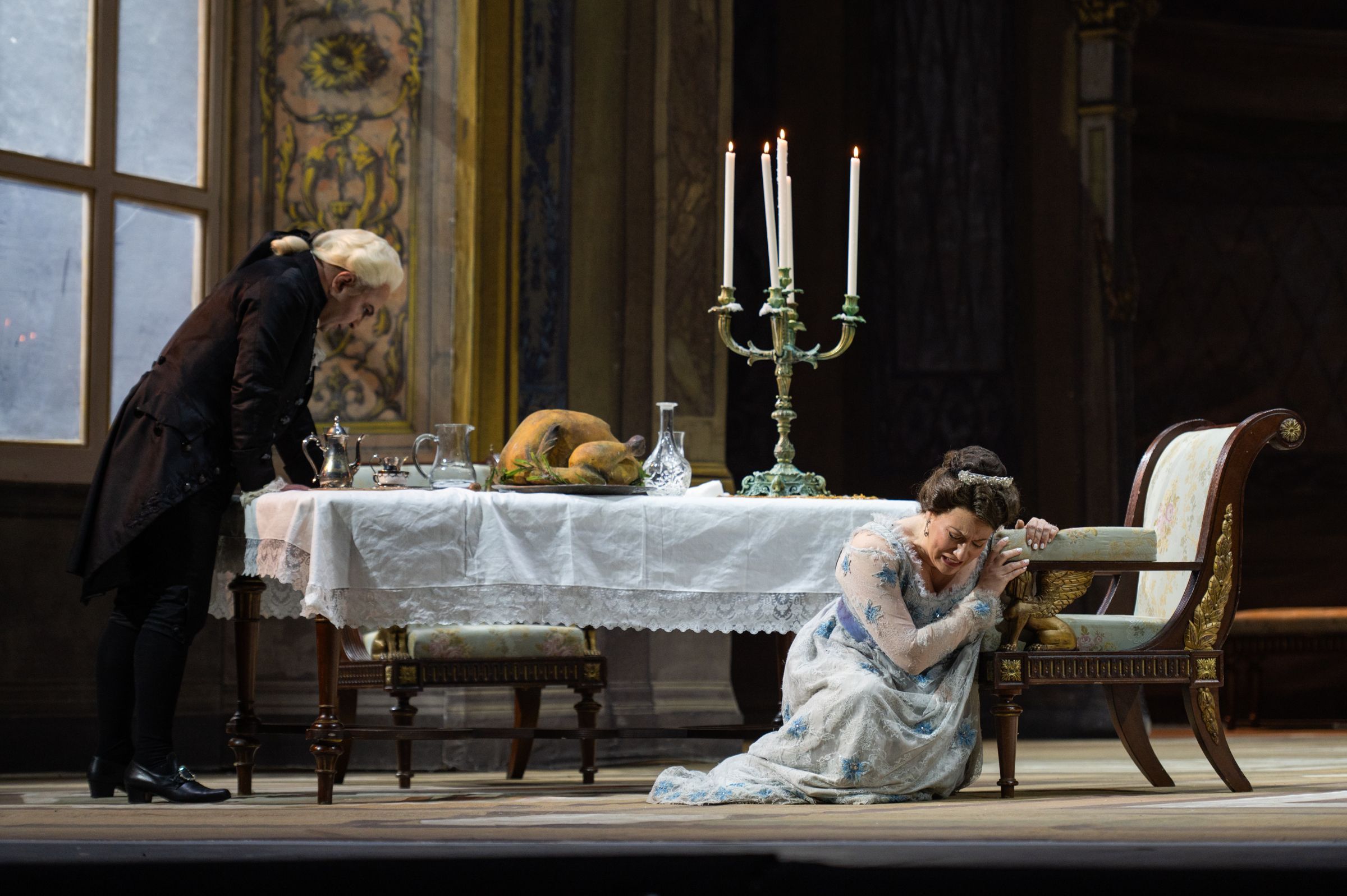 Gevorg Hakobyan (Scarpia) and Saioa Hernández (Tosca) &copy; Fabrizio Sansoni | Teatro dell’Opera di Roma