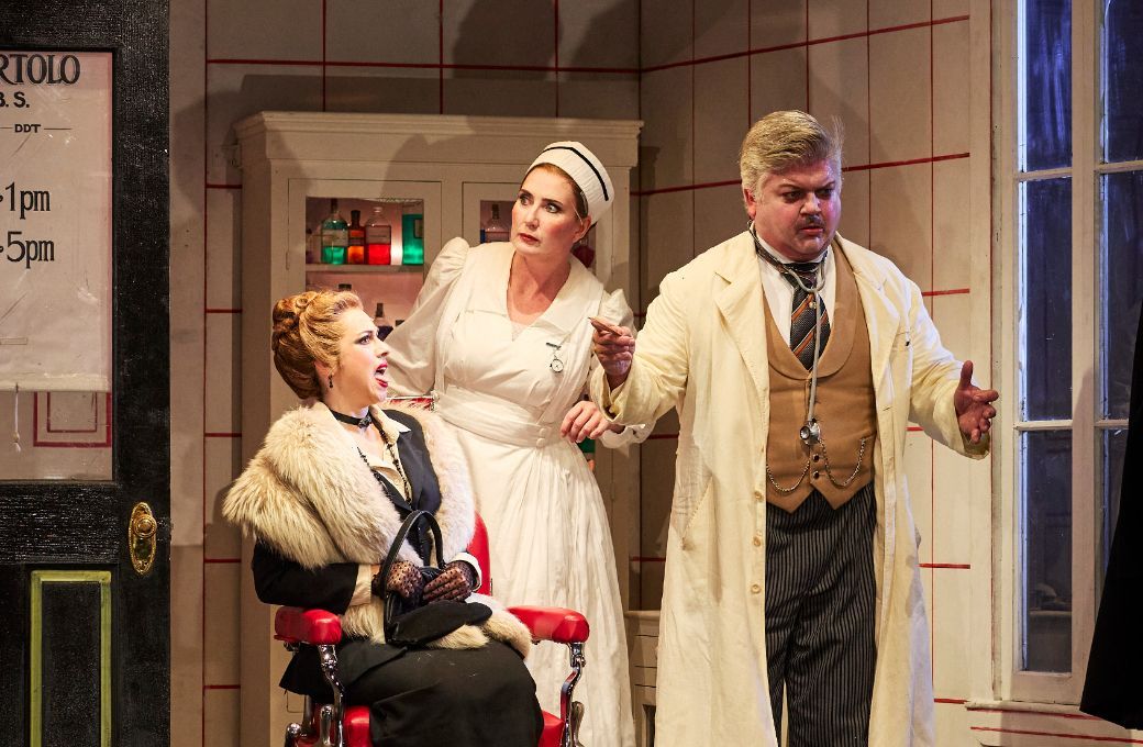Jane Ede (Berta) and Andrew Moran (Dr Bartolo) &copy; Keith Saunders