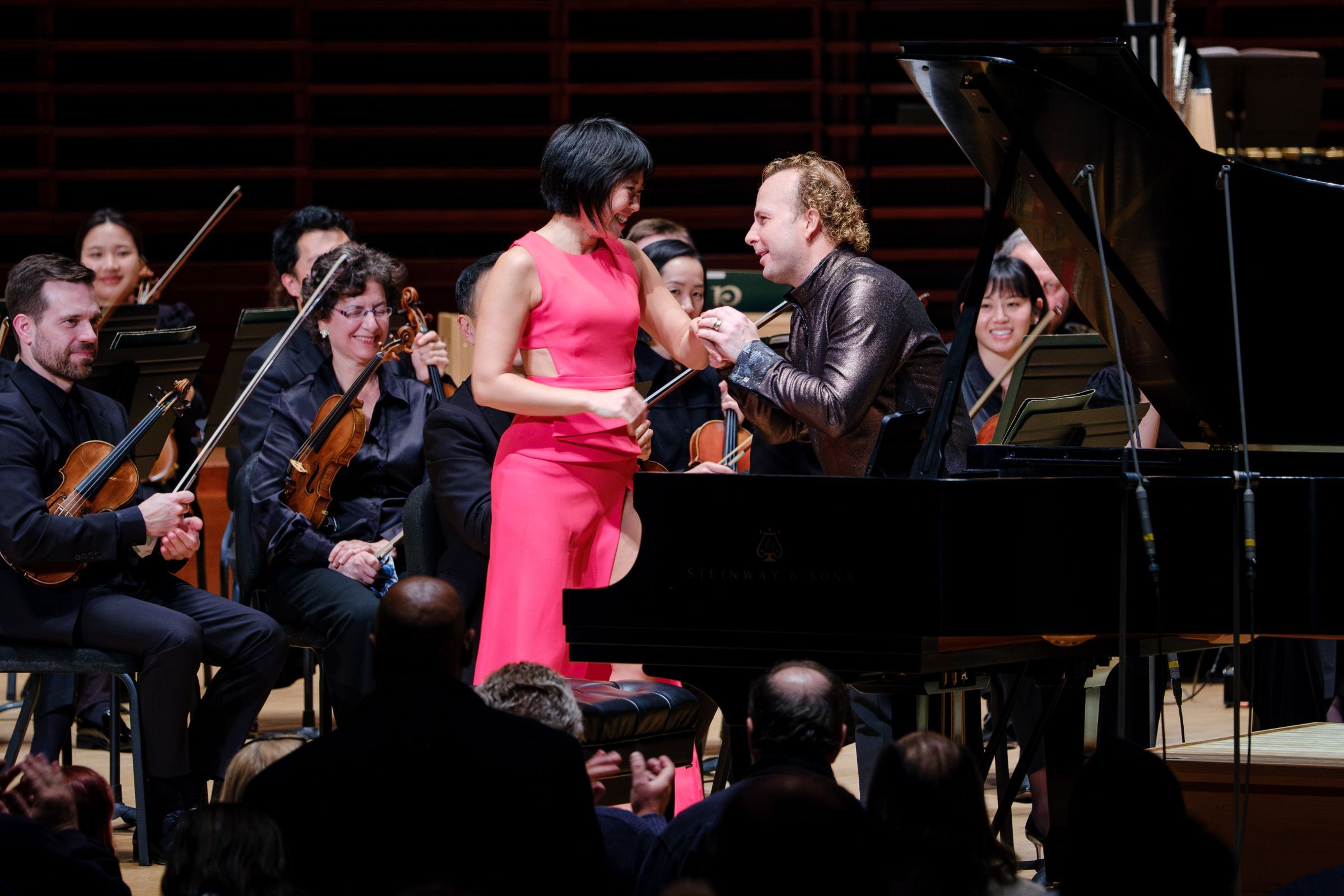 Yuja Wang and Yannick Nézet-Séguin with the Philadelphia Orchestra © Jeff Fusco