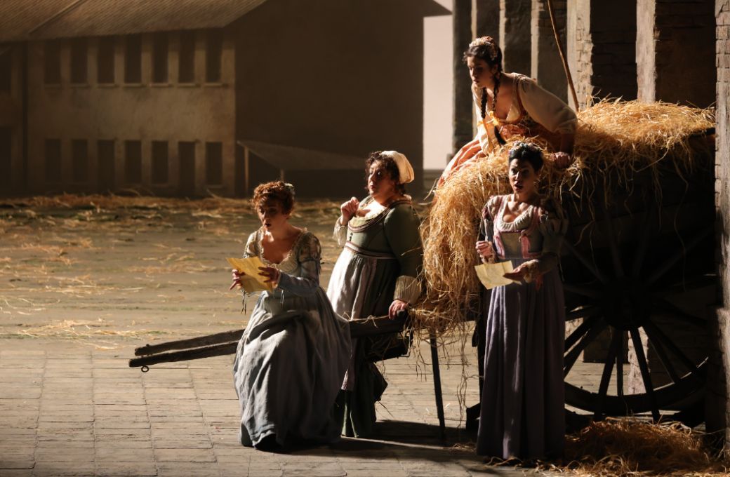 Rosa Feola (Alice), Marianna Pizzolato (Quickly), Rosalia Cid (Nannetta) and Martina Belli (Meg) &copy; Teatro alla Scala | Brescia e Amisano