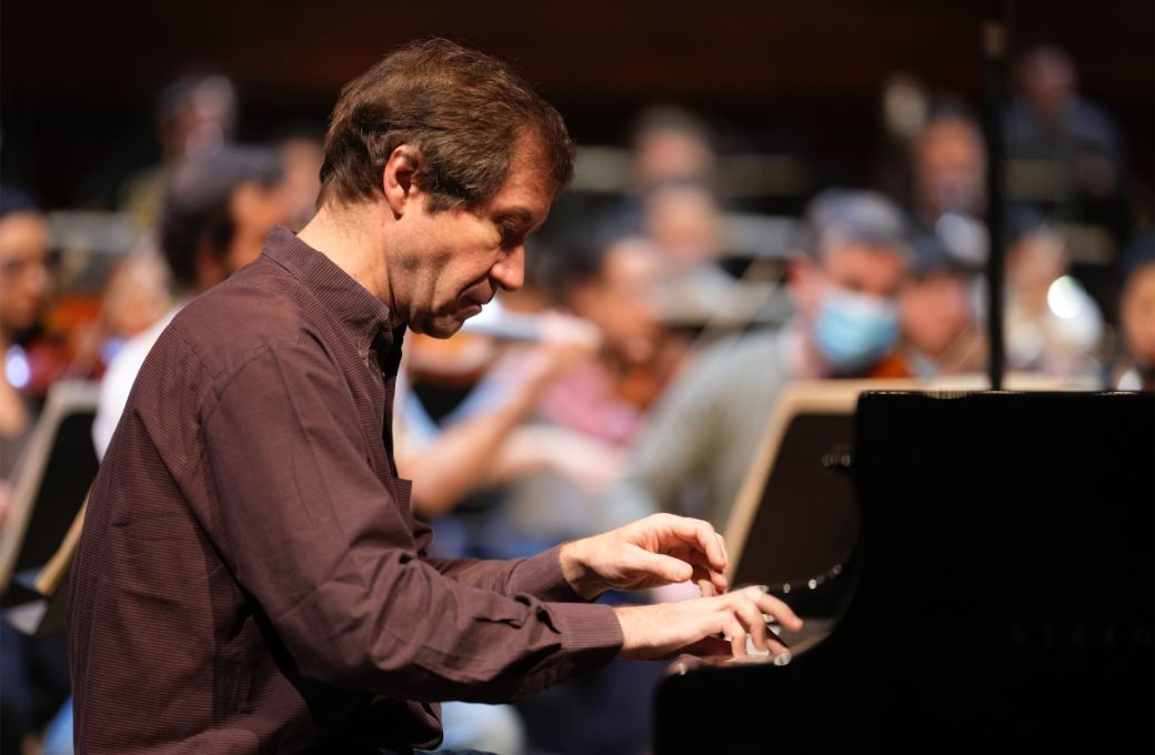 Nikolaï Lugansky en répétition avec l'Orchestre Philharmonique de Radio France © Christophe Abramowitz / Radio France