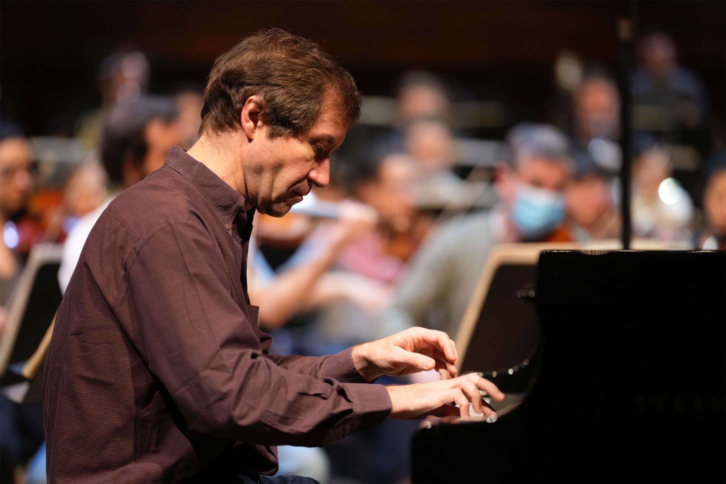 Nikolaï Lugansky en répétition avec l'Orchestre Philharmonique de Radio France © Christophe Abramowitz / Radio France