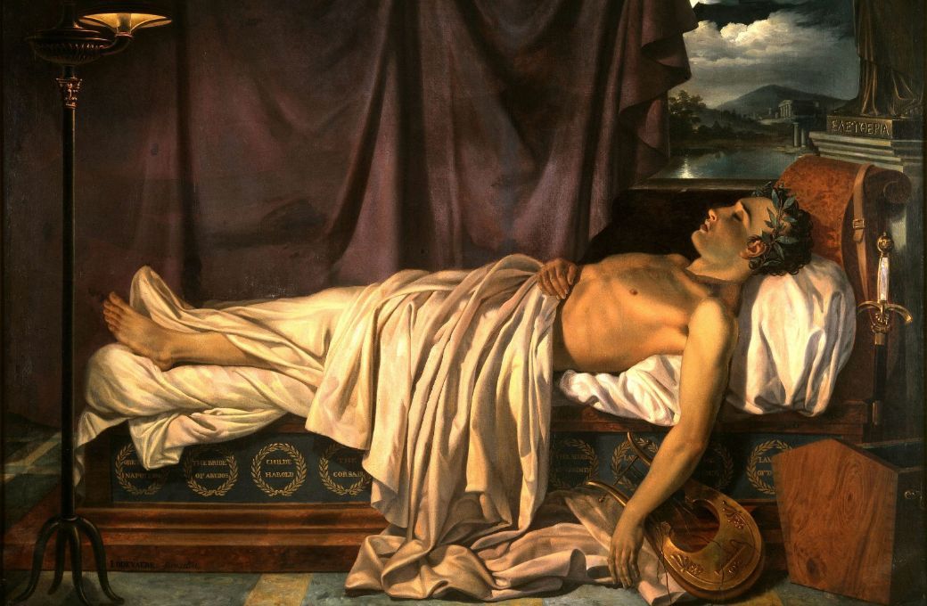 Joseph Denis Odevaere: <i>Lord Byron on his Death-bed</i> (c.1826) &copy; Public domain | Wikimedia Commons