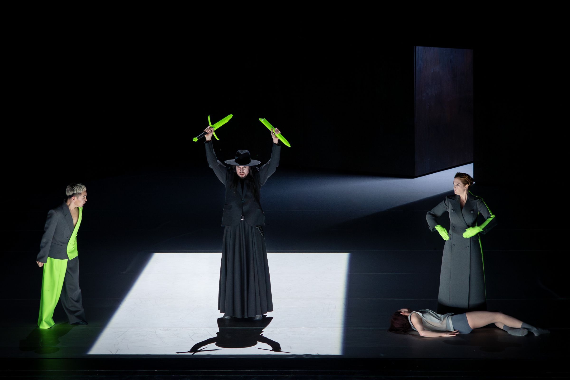 Seiyoung Kim (Harlequin), Josef Wagner (Death), Wallis Giunta and Marta Schiumarini (Drummer) &copy; Ashley Taylor