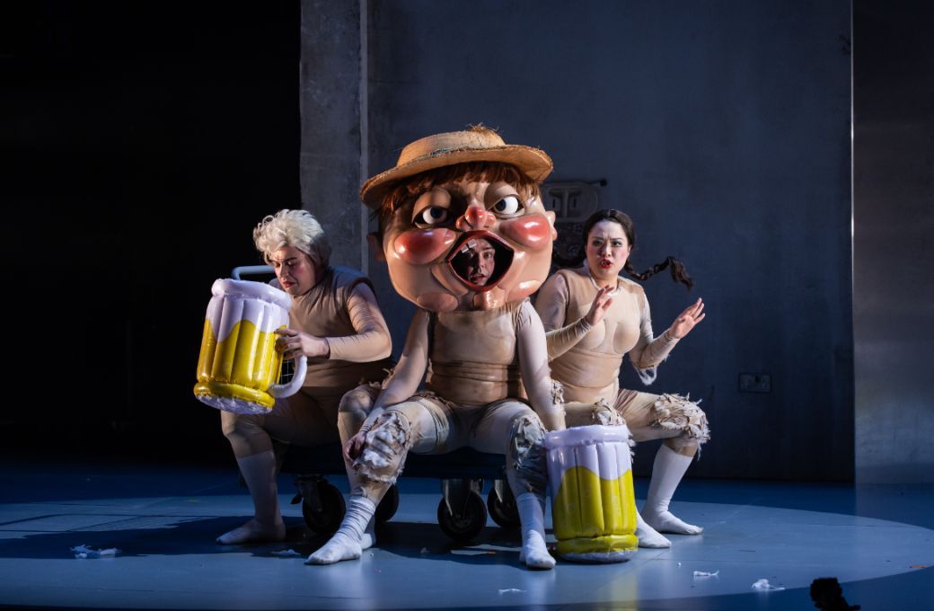 Haydn Cullen (Nencio), Fraser Robinson (Nanni) and Stephanie Wong (Vespina) © Hope Holmes