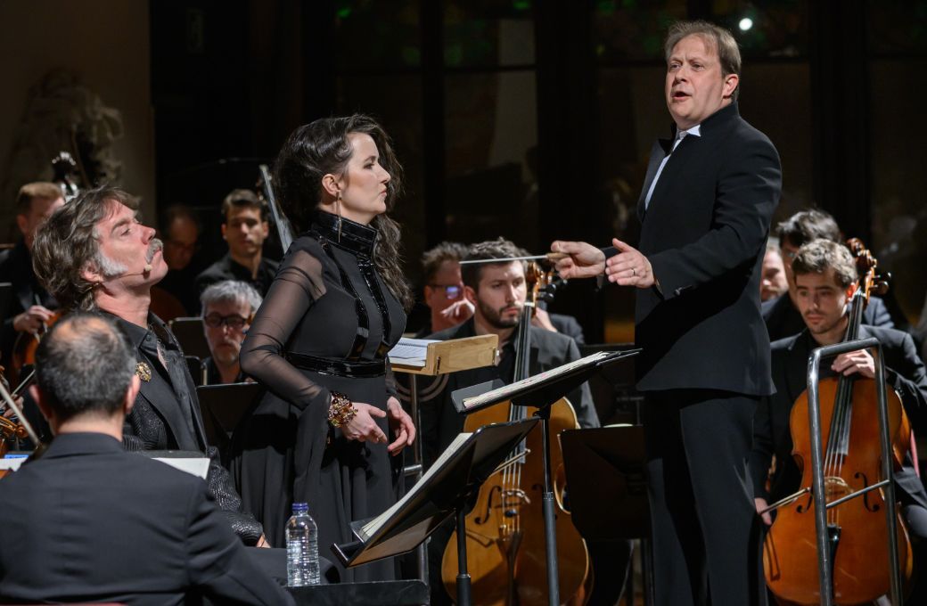 Rufus Wainwright, Anna Prohaska y Ludovic Morlot &copy; Toni Bofill | Palau de la M&uacute;sica