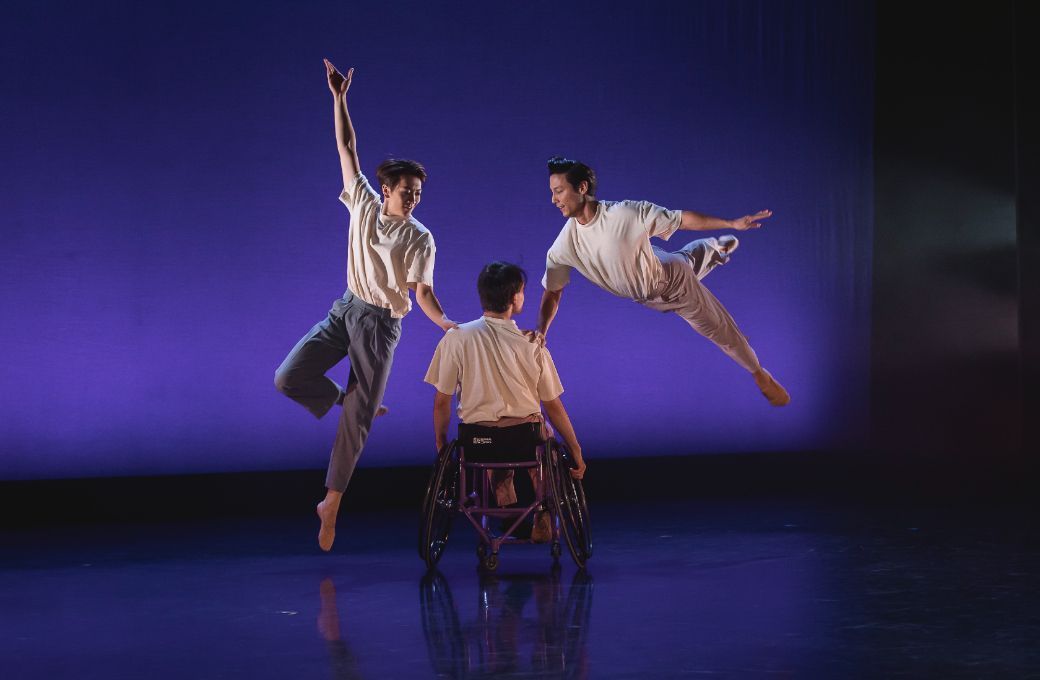 Kevin Poeung, Joseph Powell-Main and Yu Wakizuka in Kristen McNally's <i>Victory Dance</i> &copy; Emily Nuttall