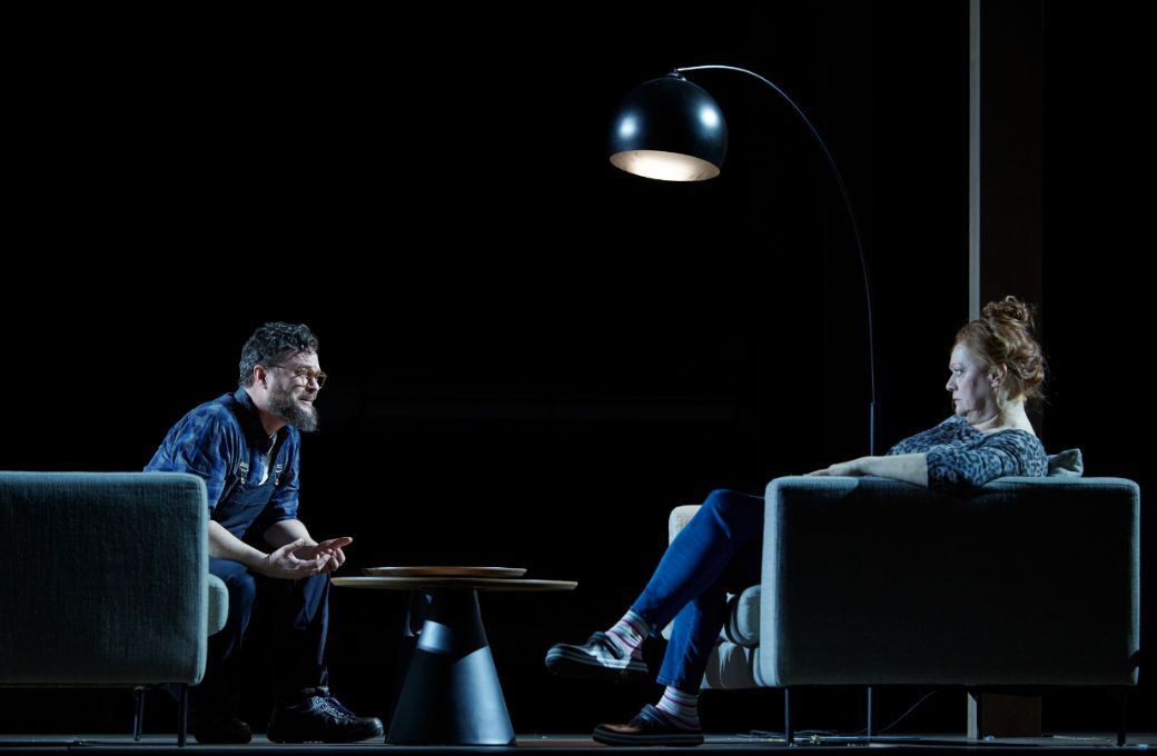 Jordan Shanahan (Barak) and Catherine Foster (The Dyer's Wife) &copy; Matthias Baus