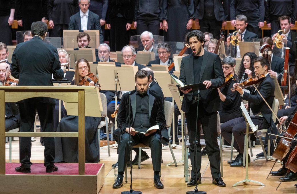 Andris Nelsons, David Butt Philip and Andr&egrave; Schuen &copy; Michael Lutch, courtesy of the Boston Symphony