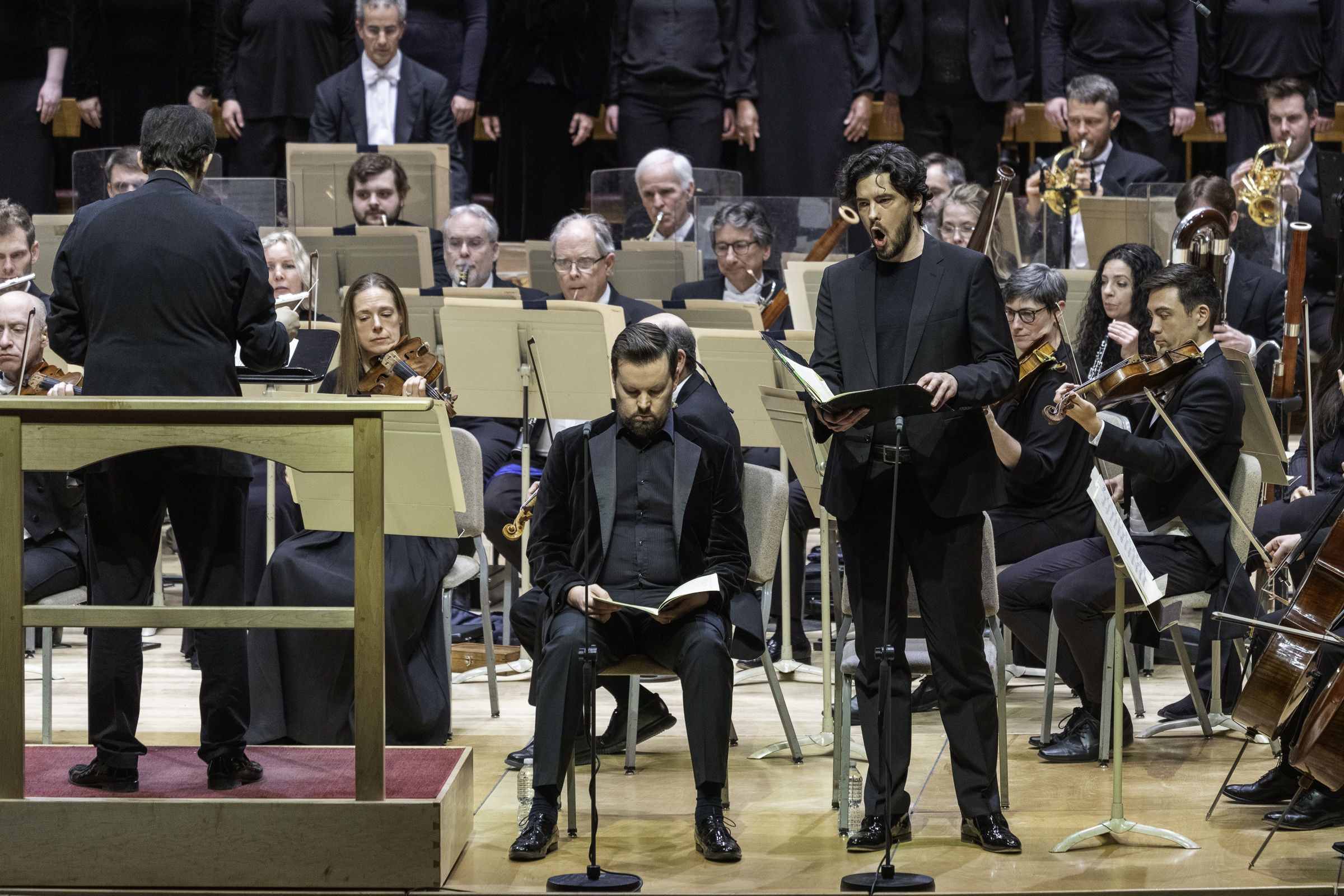 Andris Nelsons, David Butt Philip and Andrè Schuen &copy; Michael Lutch, courtesy of the Boston Symphony