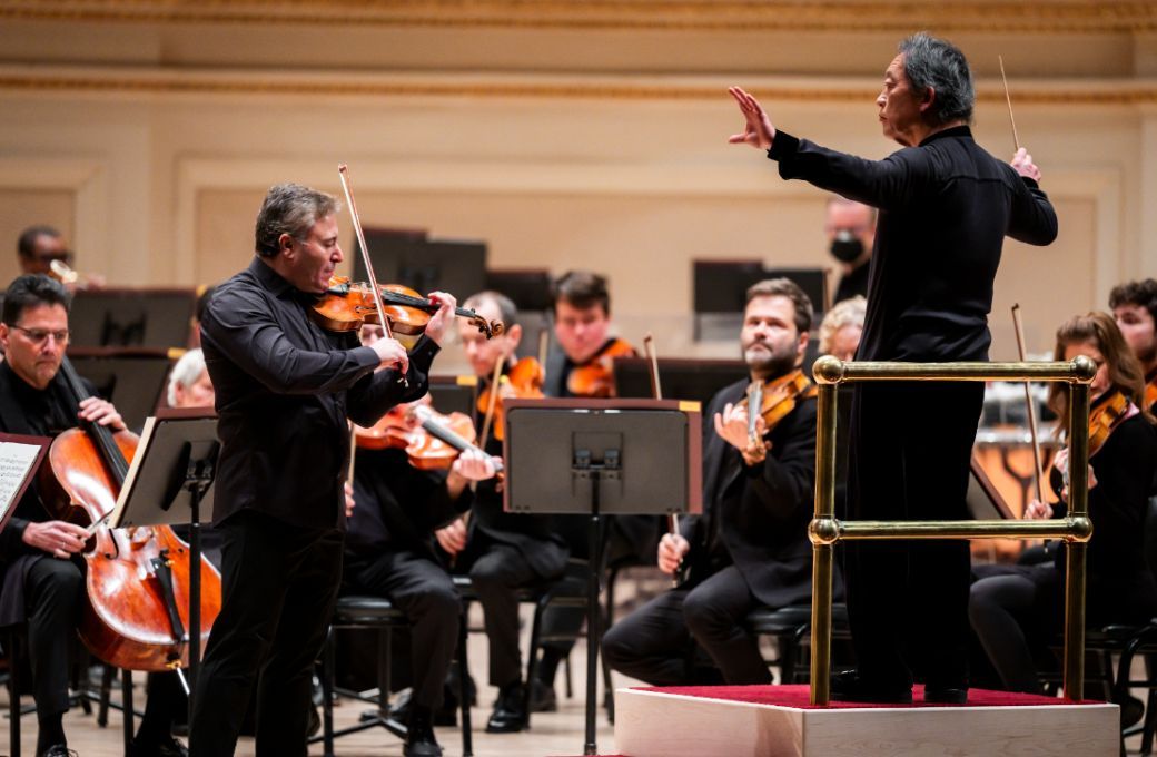 Maxim Vengerov, Myung-whun Chung and the Met Orchestra &copy; Chris Lee