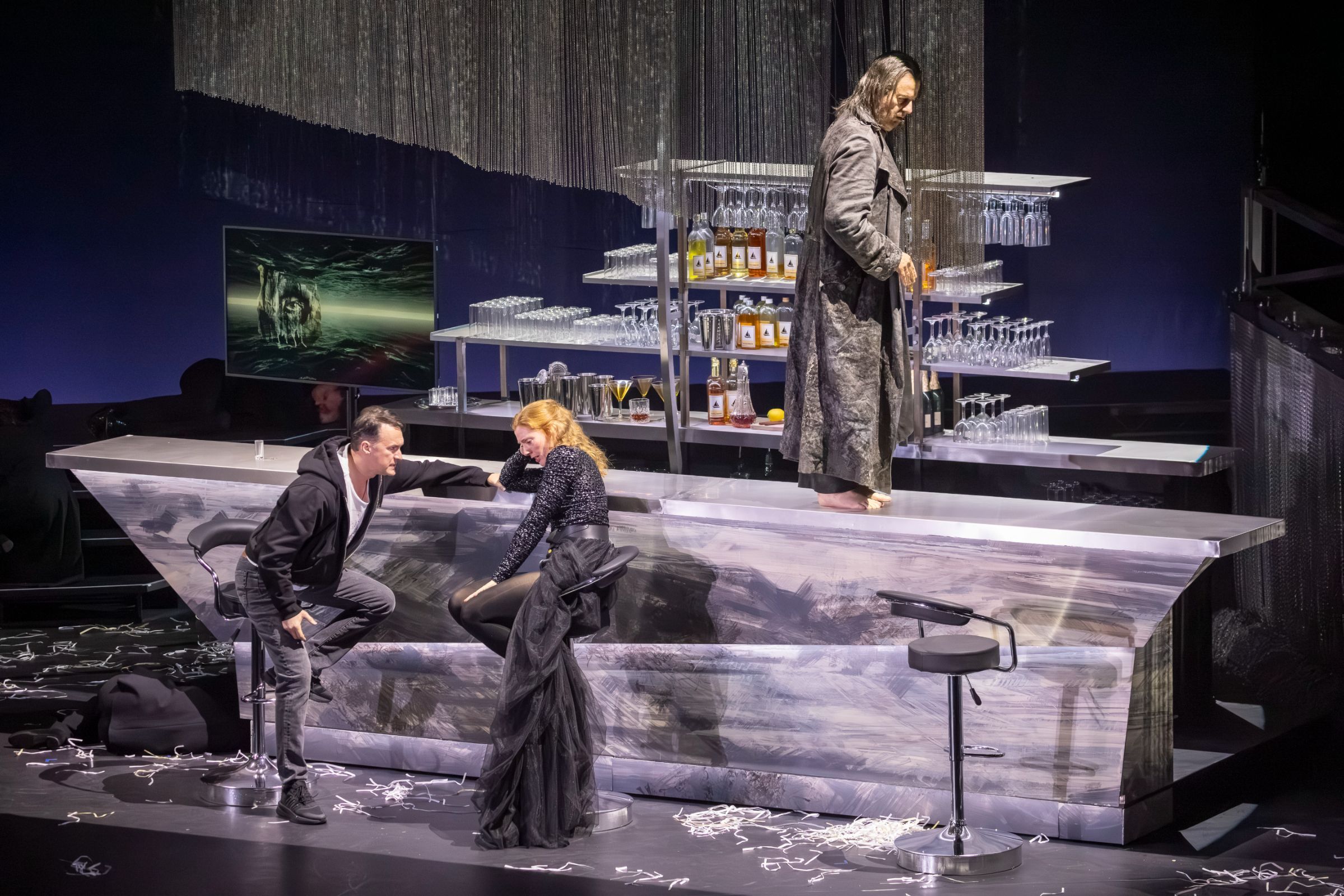 Edgaras Montvidas (Erik), Layla Claire (Senta) and Robert Hayward (The Dutchman) &copy; James Glossop