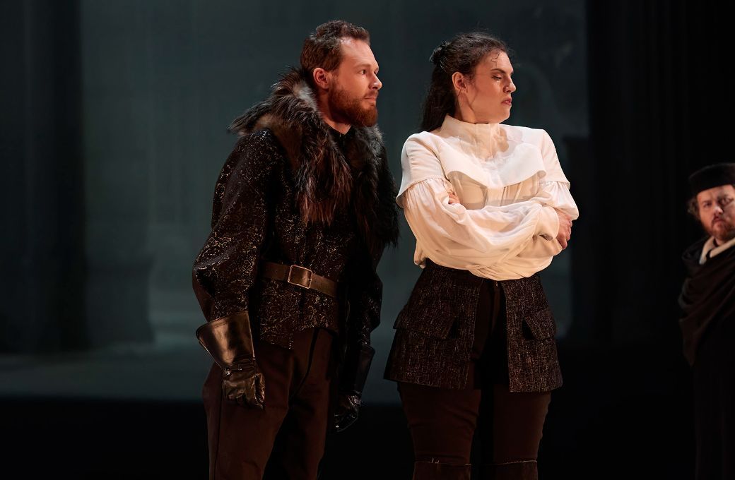 Philippe Sly (Karl Gustav) and Kirsten MacKinnon (Christine) &copy; Michael Cooper
