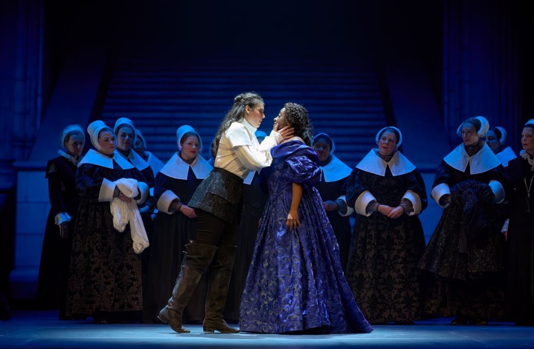 Kirsten MacKinnon (Christine) and Queen Hezumuryango (Ebba Sparre) &copy; Michael Cooper