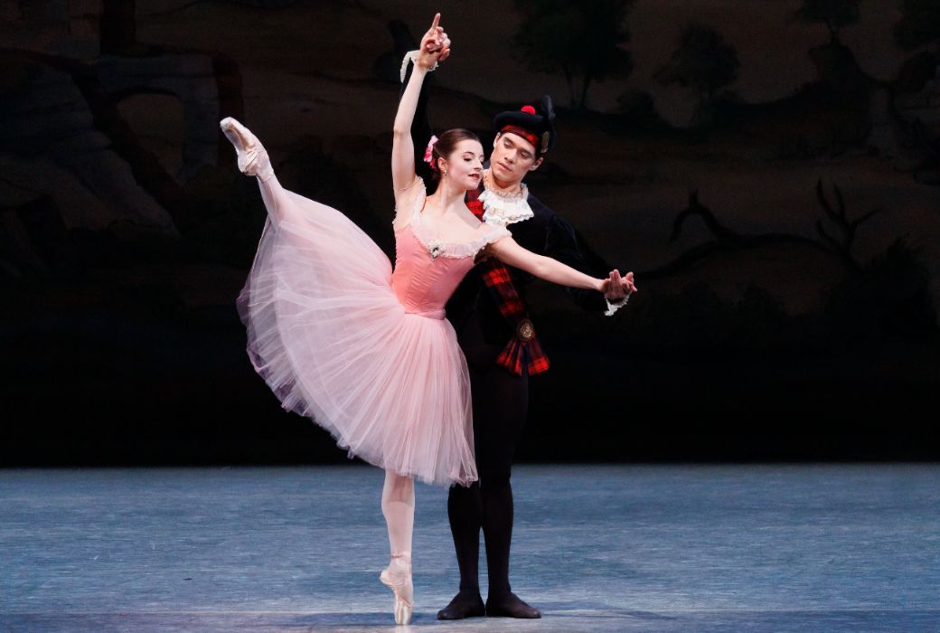 Indiana Woodward and Jovani Furlan in George Balanchine's <i>Scotch Symphony</i> © Erin Baiano