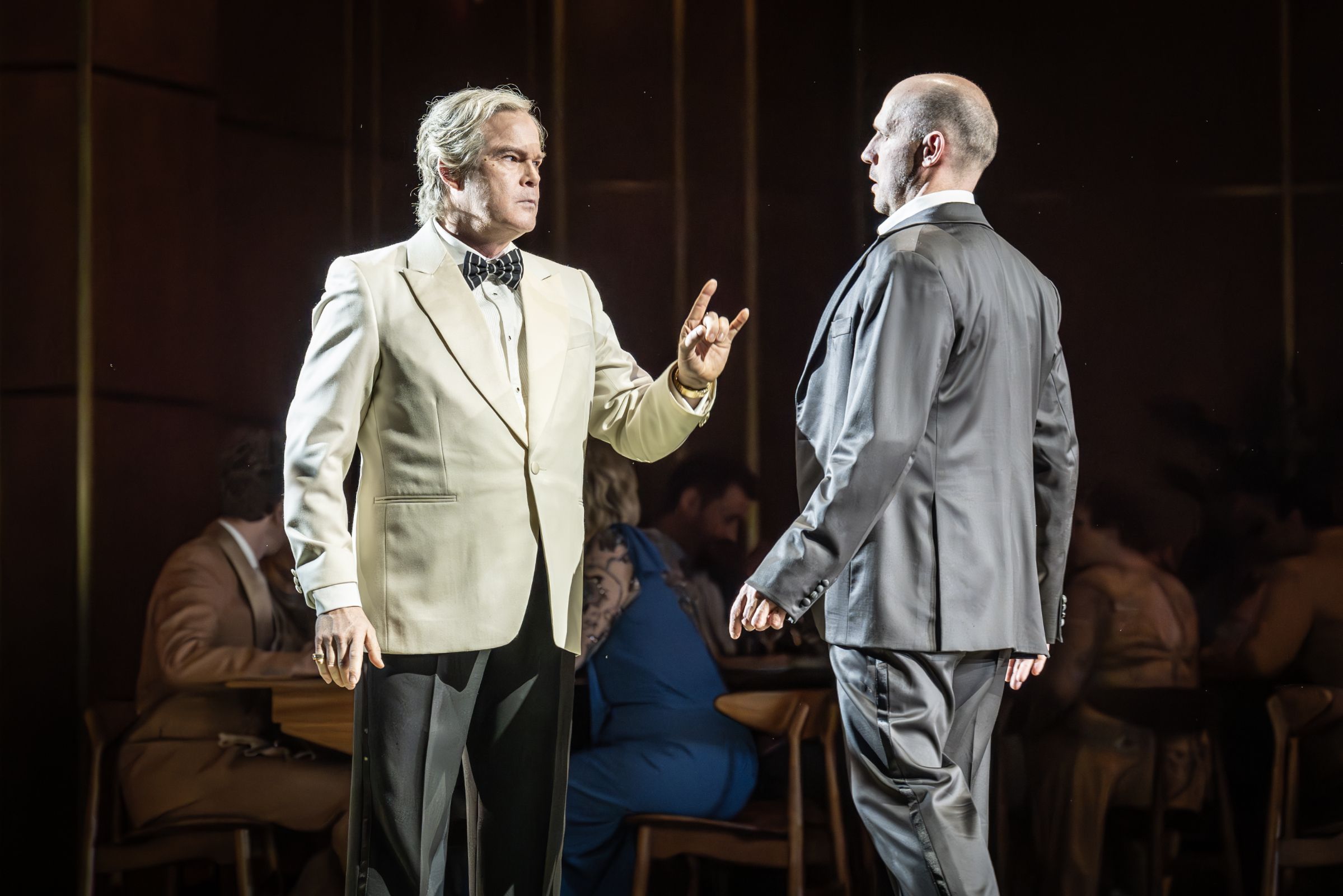 Gerald Finley (Helge) and Stéphane Degout (Michael) &copy; RBO | Marc Brenner