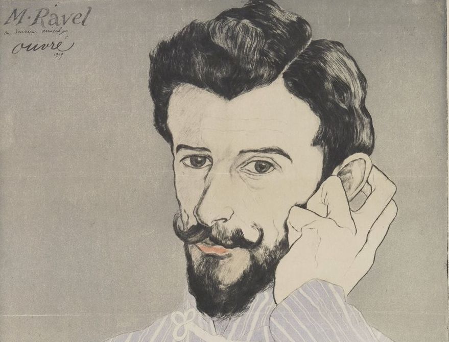Maurice Ravel, portrait by Achille Ouvré (1909) © Public domain | Wikimedia Commons