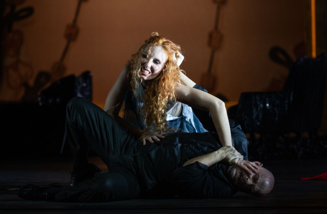 Lidia Fridman (Lucrezia) and Alex Esposito (Alfonso) &copy; Fabrizio Sansoni | Teatro dell&rsquo;Opera di Roma