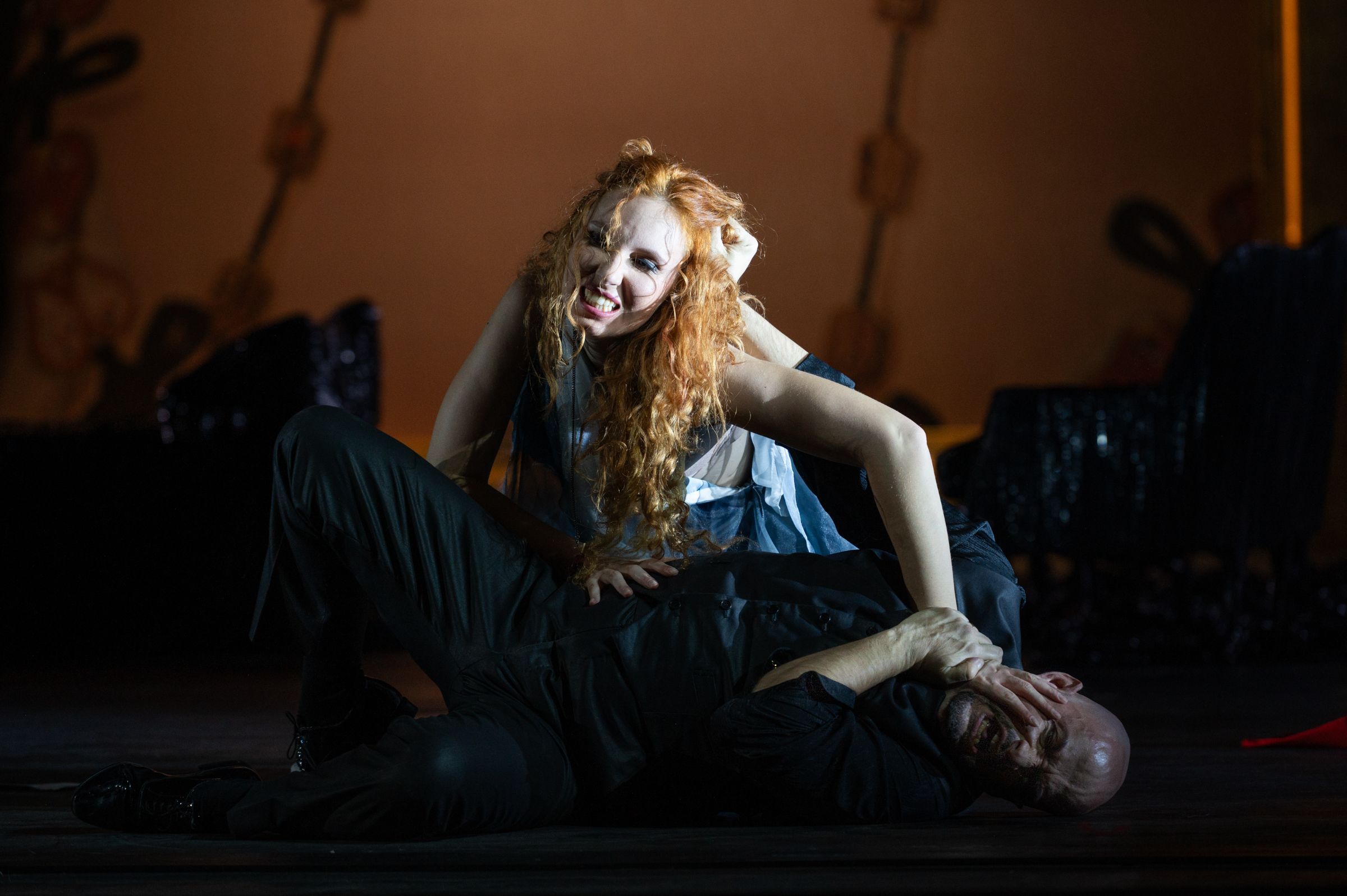 Lidia Fridman (Lucrezia) and Alex Esposito (Alfonso) &copy; Fabrizio Sansoni | Teatro dell’Opera di Roma