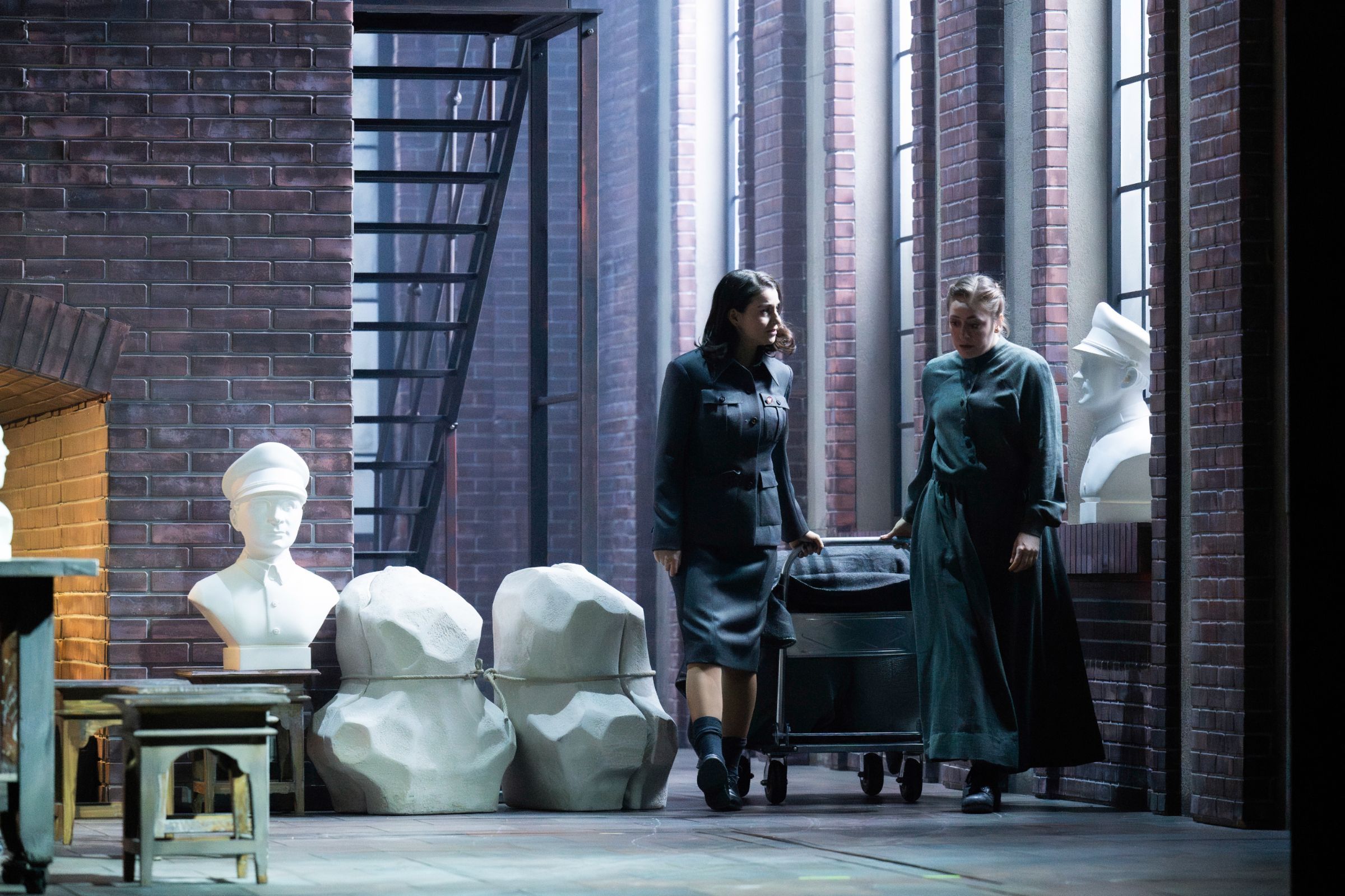 Asmik Grigorian (Norma) and Victoria Leshkevich (Clothilde) &copy; Monika Rittershaus