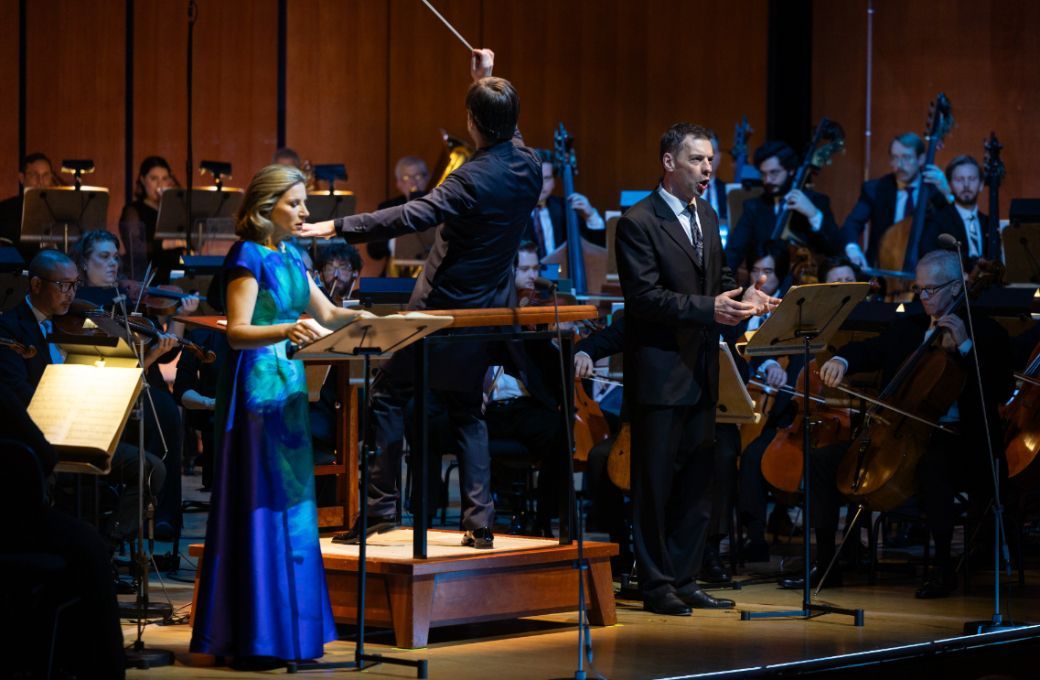 Ekaterina Gubanova, Juraj Valčuha, Gábor Bretz and the Houston Symphony © Melissa Taylor