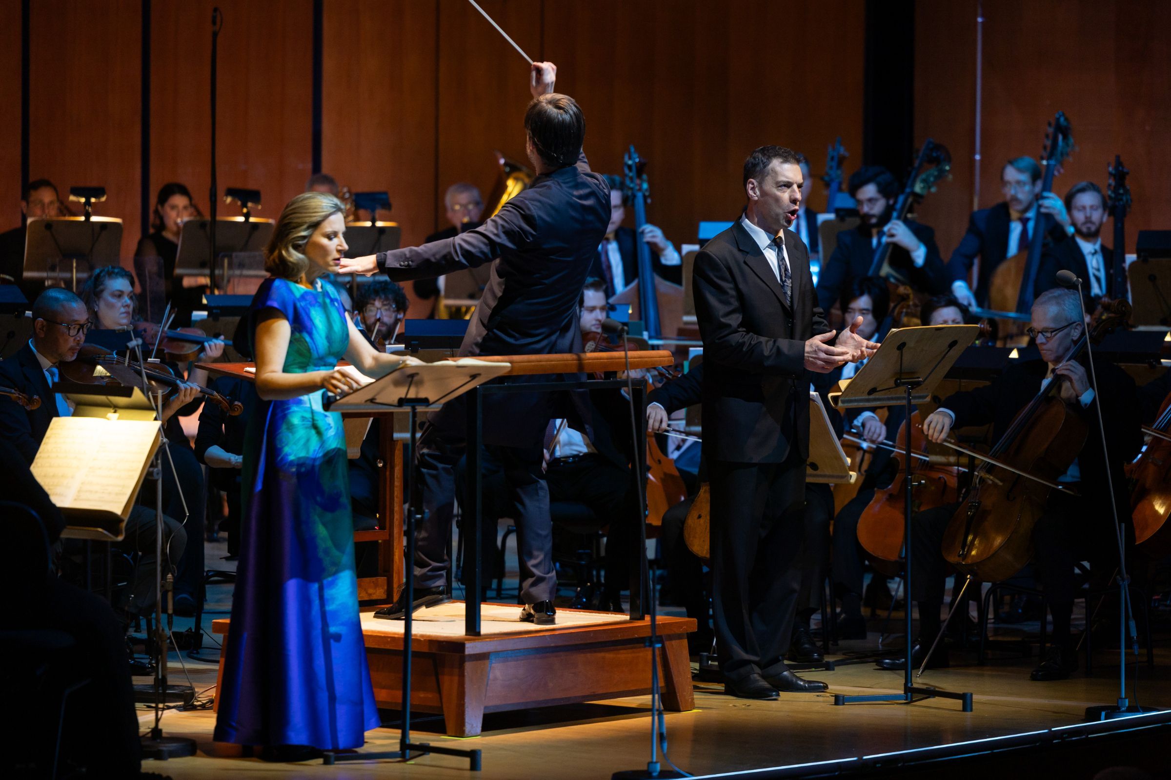 Ekaterina Gubanova, Juraj Valčuha, Gábor Bretz and the Houston Symphony &copy; Melissa Taylor