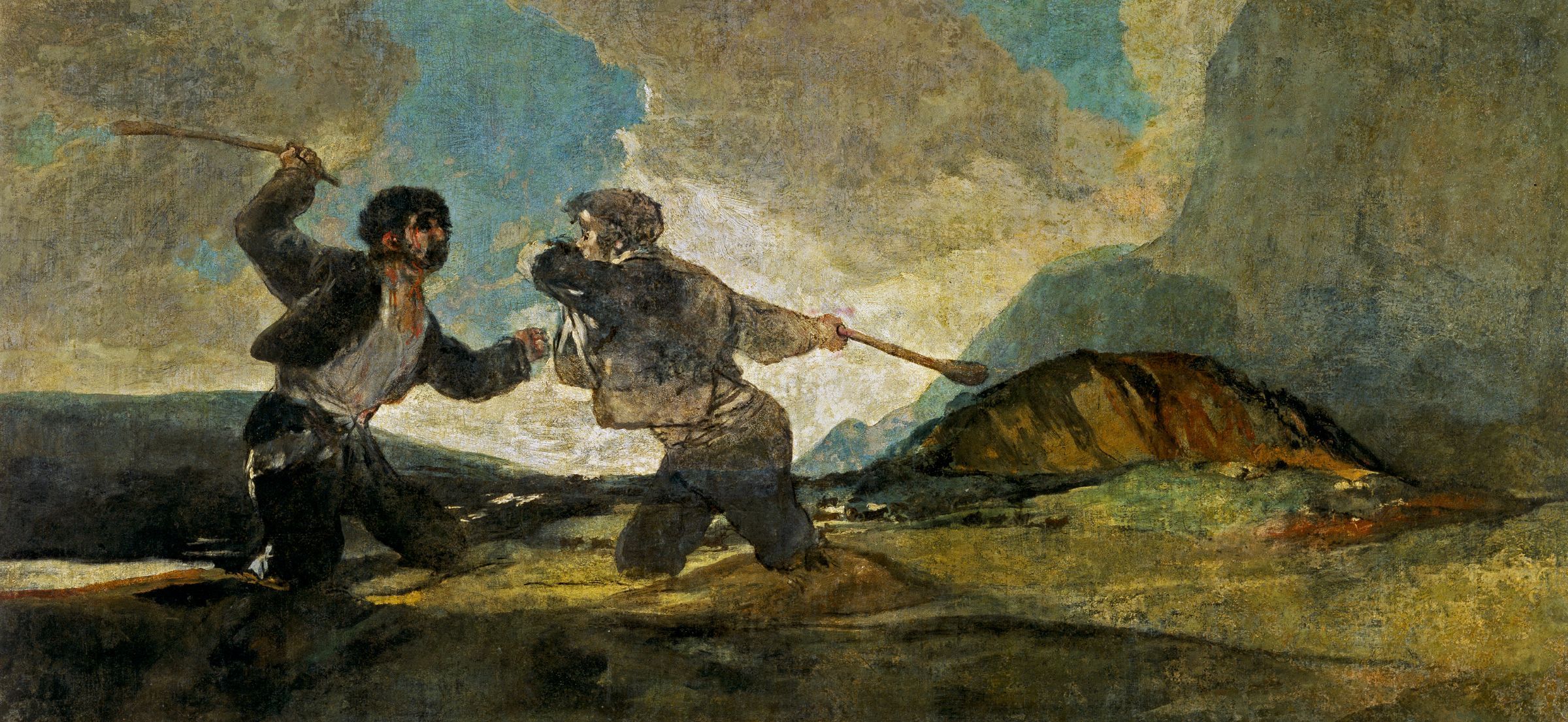 Francisco Goya: <i>Duelo a garrotazos</i> &copy; Public domain | Museo del Prado