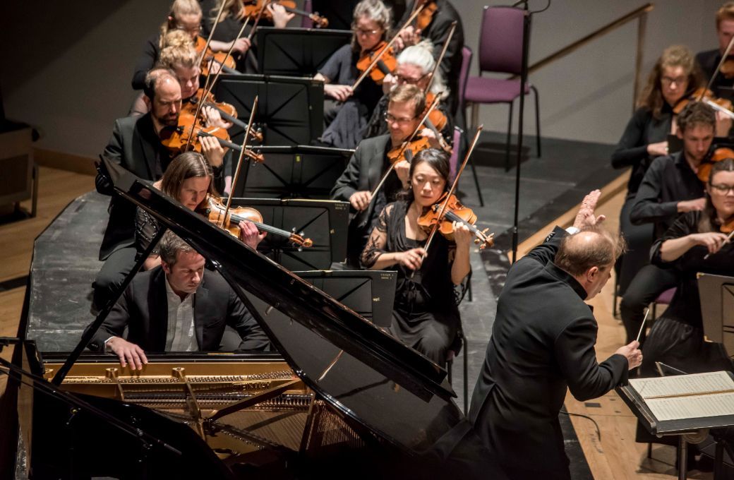 Bertrand Chamayou, Ludovic Morlot and the BBC Philharmonic (at Bridgewater Hall) &copy; Chris Payne