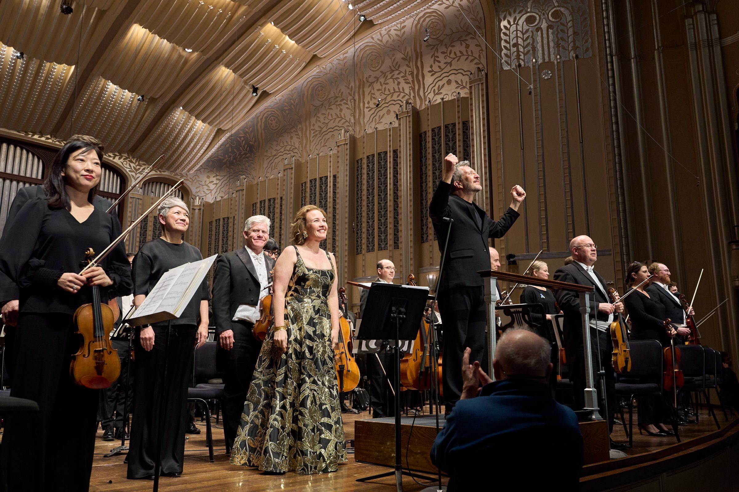 Sasha Cooke, Thomas Adès and The Cleveland Orchestra &copy; Roger Mastroianni, courtesy of The Cleveland Orchestra