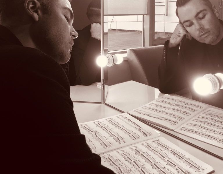 Nicholas McCarthy studies the cadenza from Ravel's Concerto for the Left Hand © courtesy Nicholas McCarthy