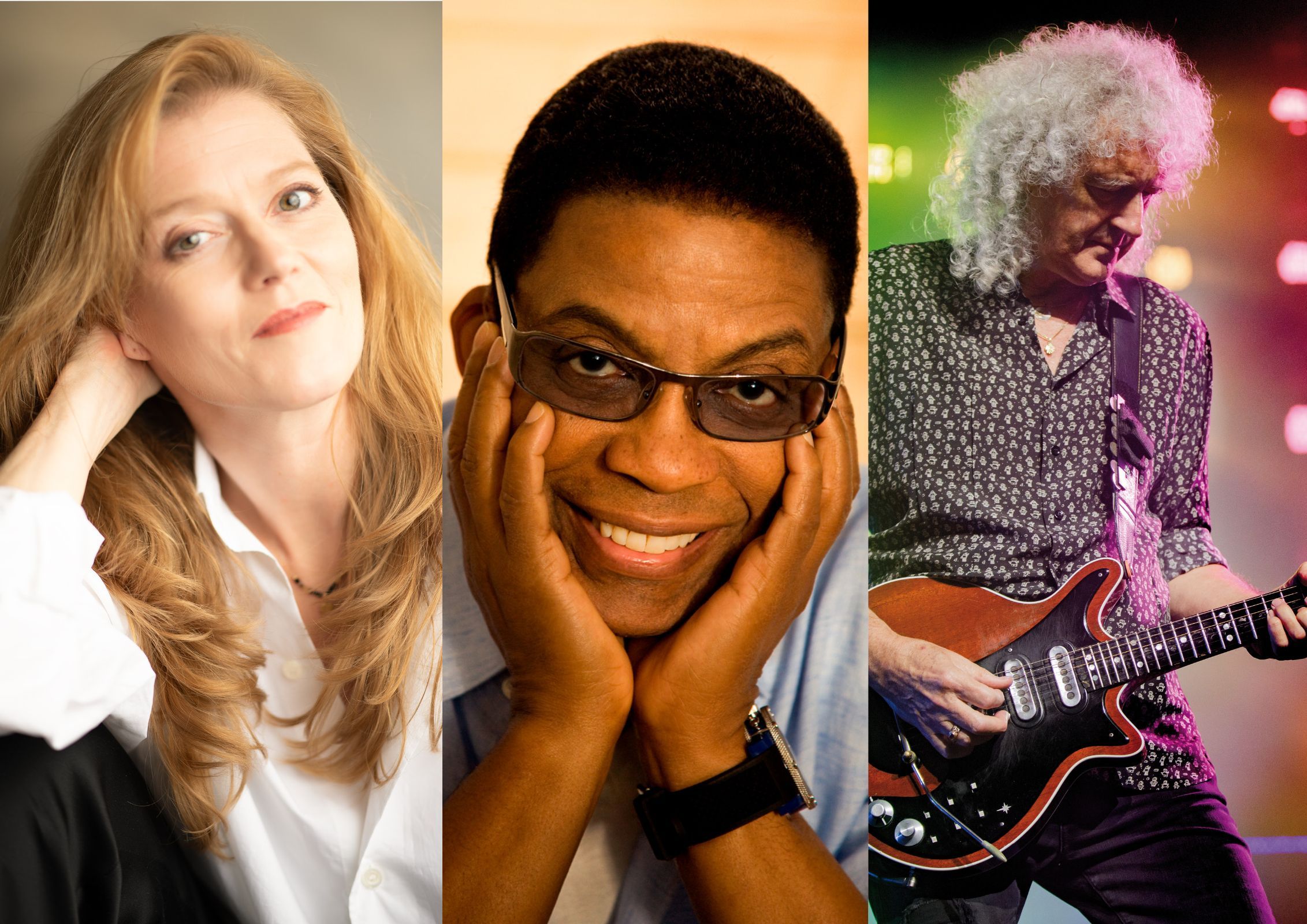 Barbara Hannigan, Herbie Hancock and Brian May from Queen © Cyrus Allyar, Douglas Kirkland, Miracle Productions LLP