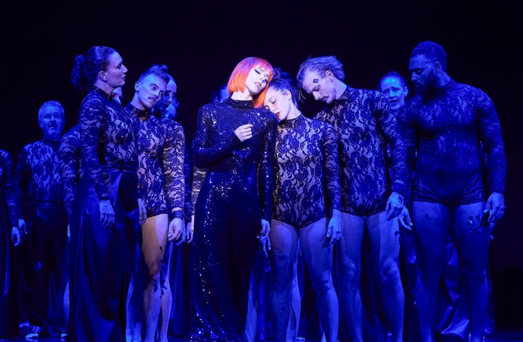 Jane Ede (Belinda), Anna Dowsley (Dido) and the Opera Australia Chorus &copy; Keith Saunders